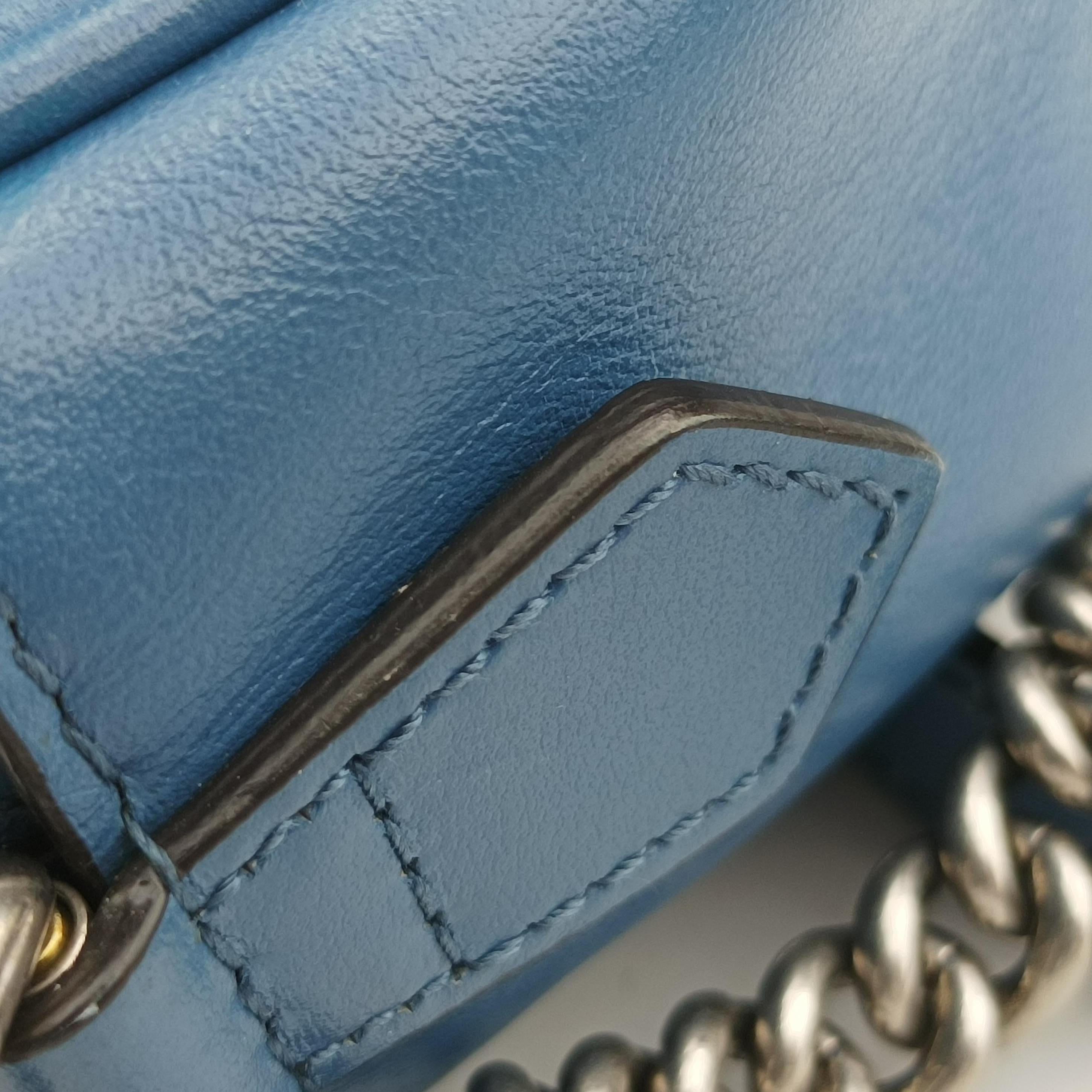 Vintage Gucci GG Marmont Blue Leather 634936 shoulderbag | stylenewstar