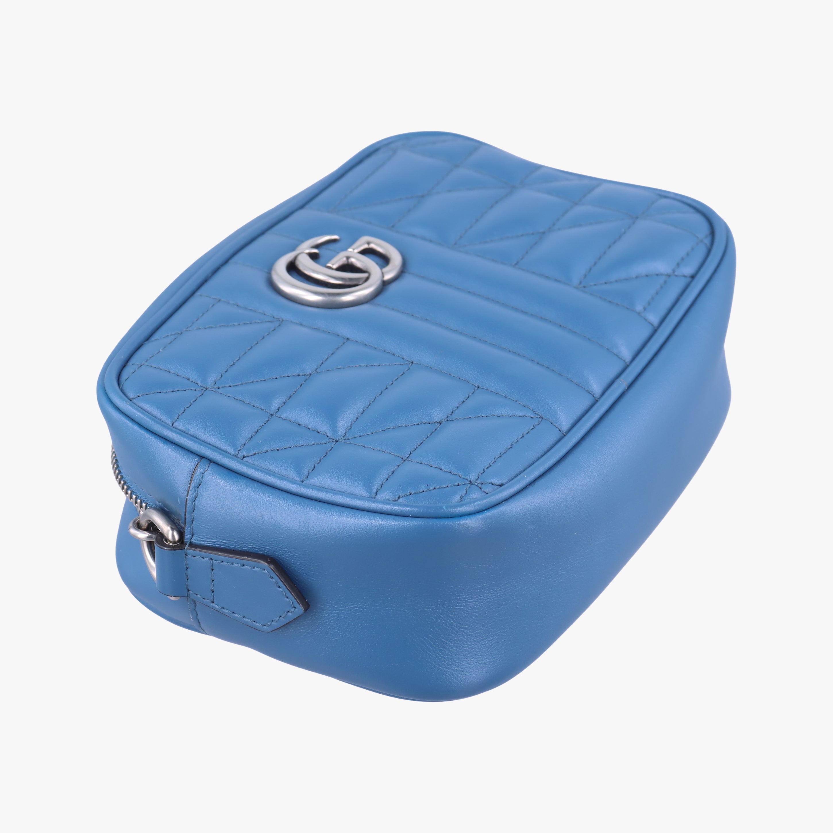 Vintage Gucci GG Marmont Blue Leather 634936 shoulderbag | stylenewstar