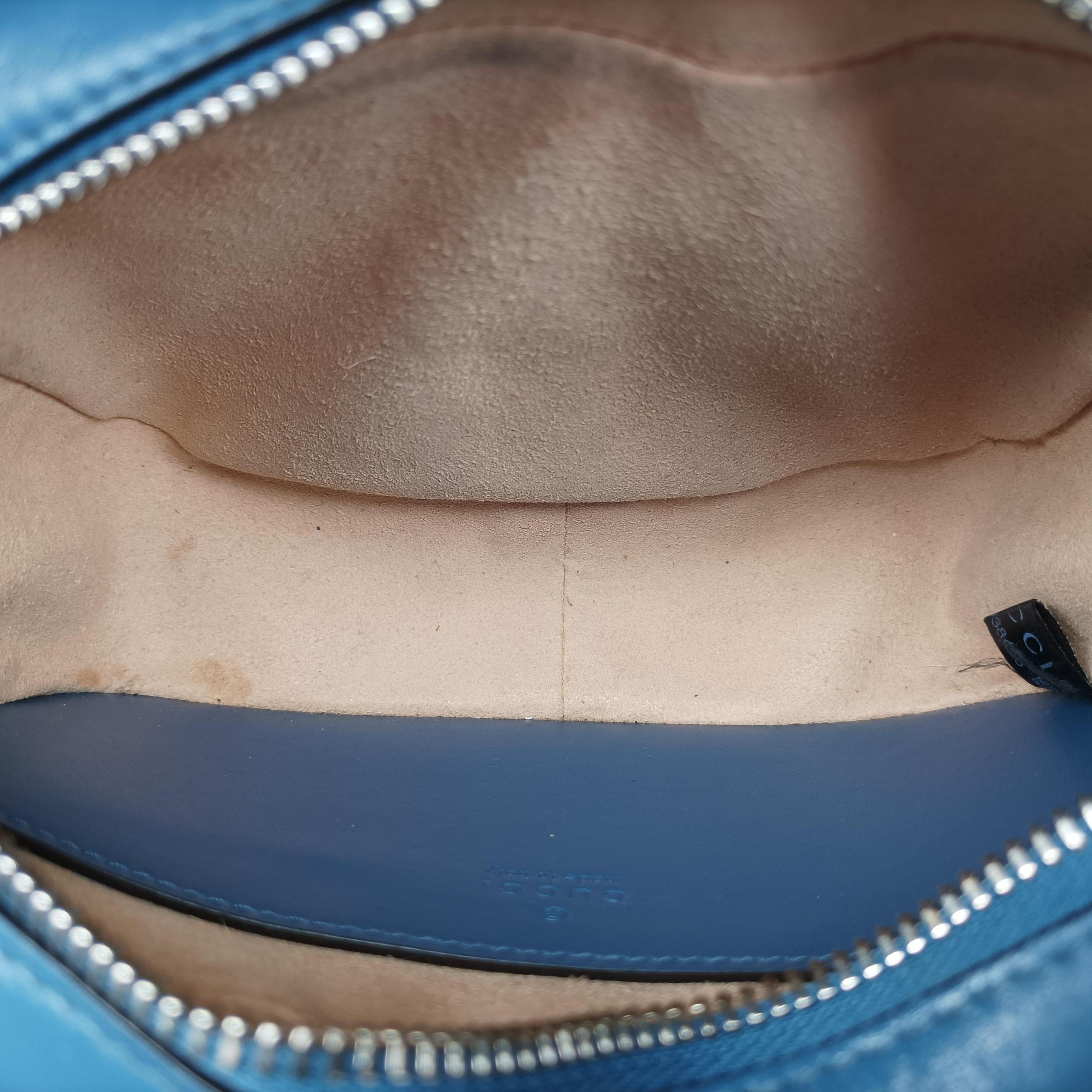 Vintage Gucci GG Marmont Blue Leather 634936 shoulderbag | stylenewstar