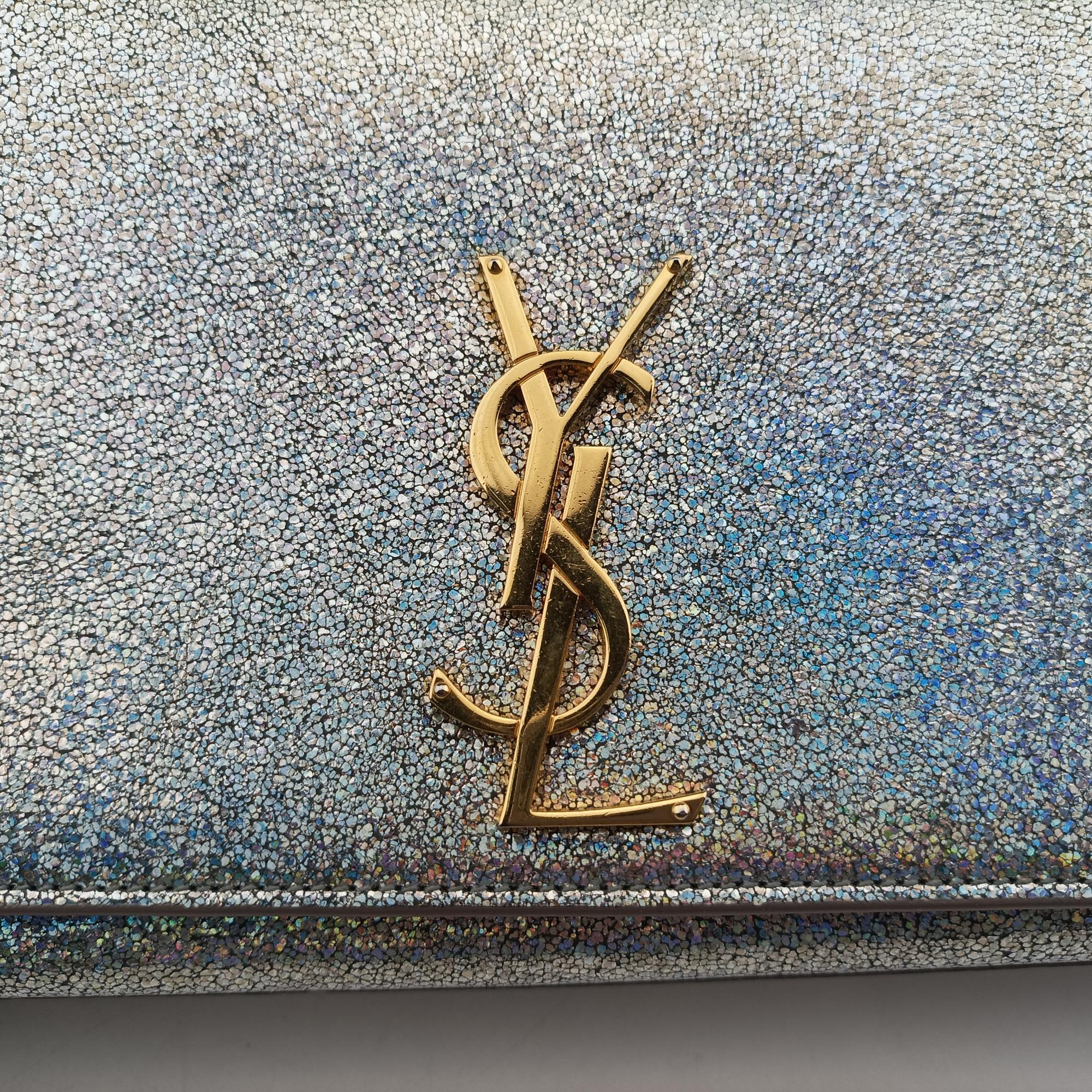 Secondhand Yves Saint Laurent KATE Silver Leather 364021 shoulderbag | stylenewstar