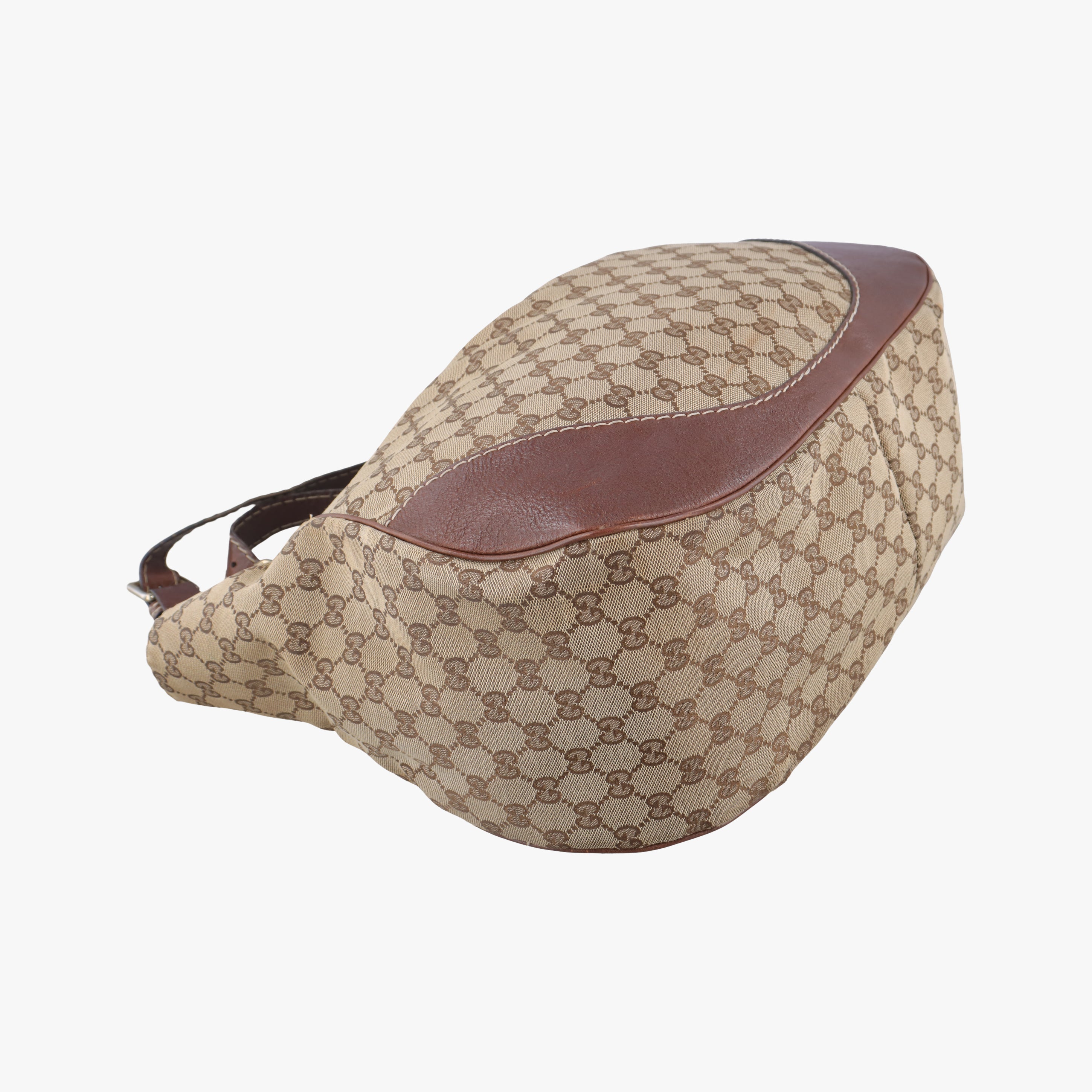 Pre-owned Gucci Charlotte Hobo Brown canvas×leather 203504 shoulderbag | stylenewstar