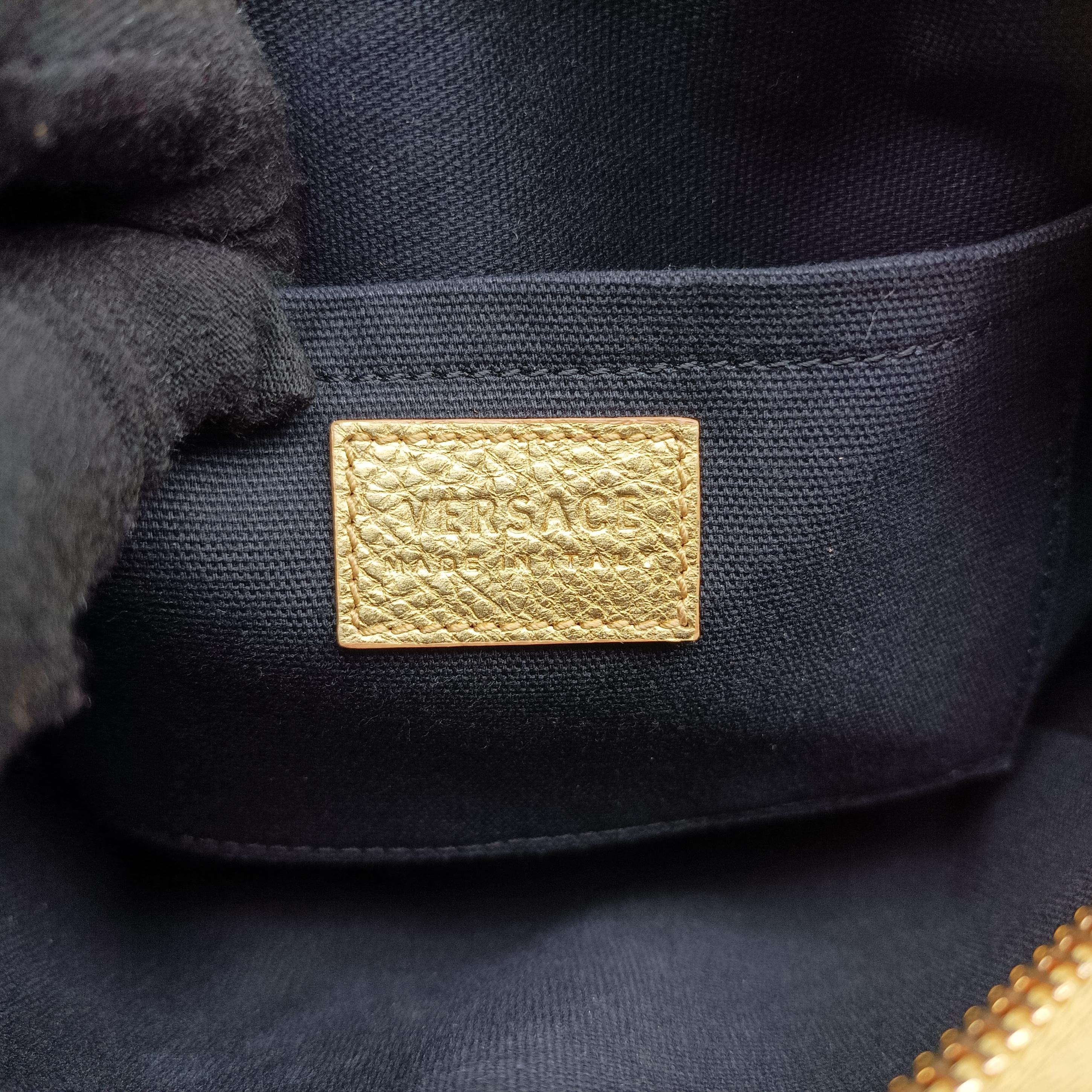 Pre-owned VERSACE Medusa Golden Leather  shoulderbag | stylenewstar