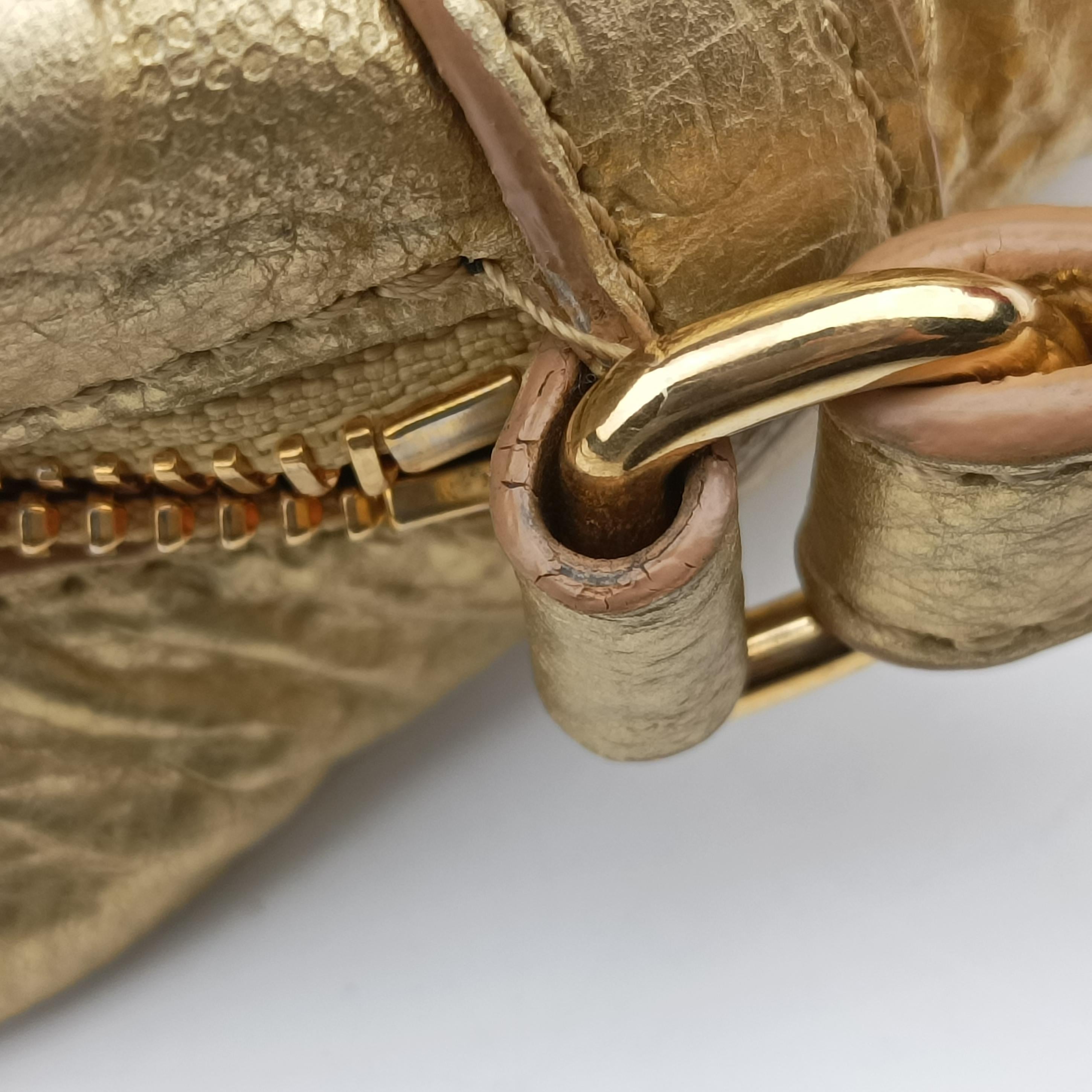 Pre-owned VERSACE Medusa Golden Leather  shoulderbag | stylenewstar