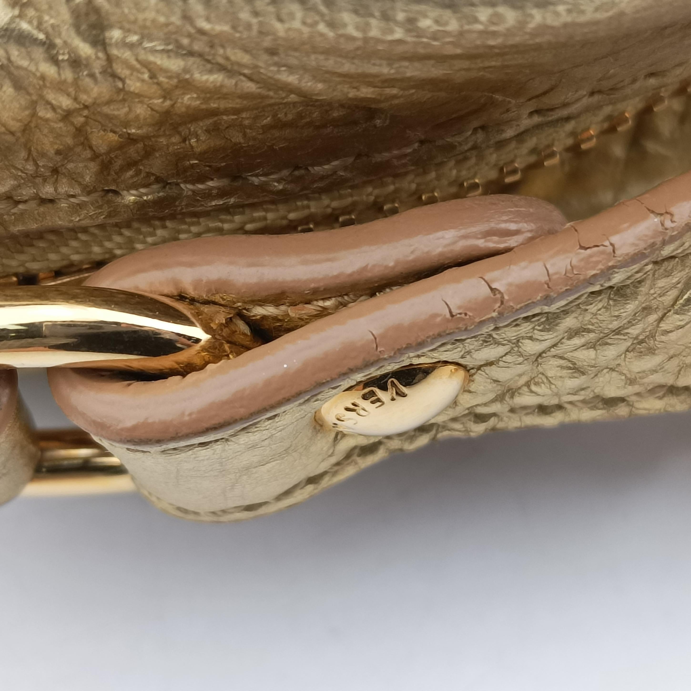 Pre-owned VERSACE Medusa Golden Leather  shoulderbag | stylenewstar