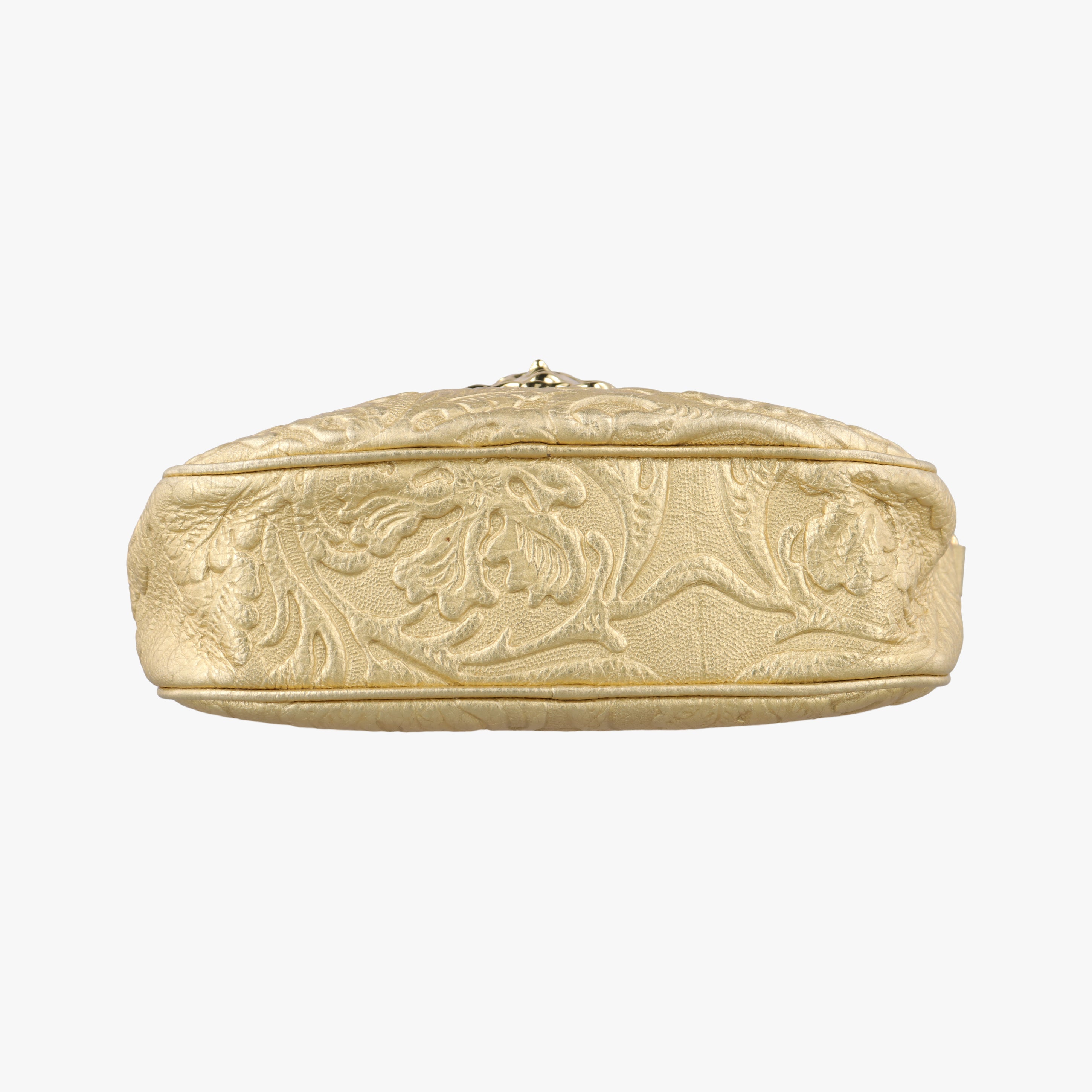 Pre-owned VERSACE Medusa Golden Leather  shoulderbag | stylenewstar