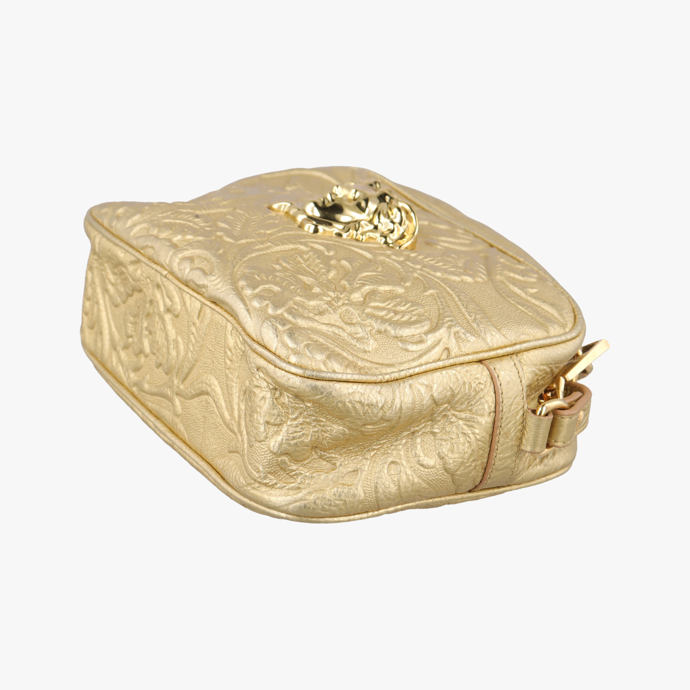 Pre-owned VERSACE Medusa Golden Leather  shoulderbag | stylenewstar