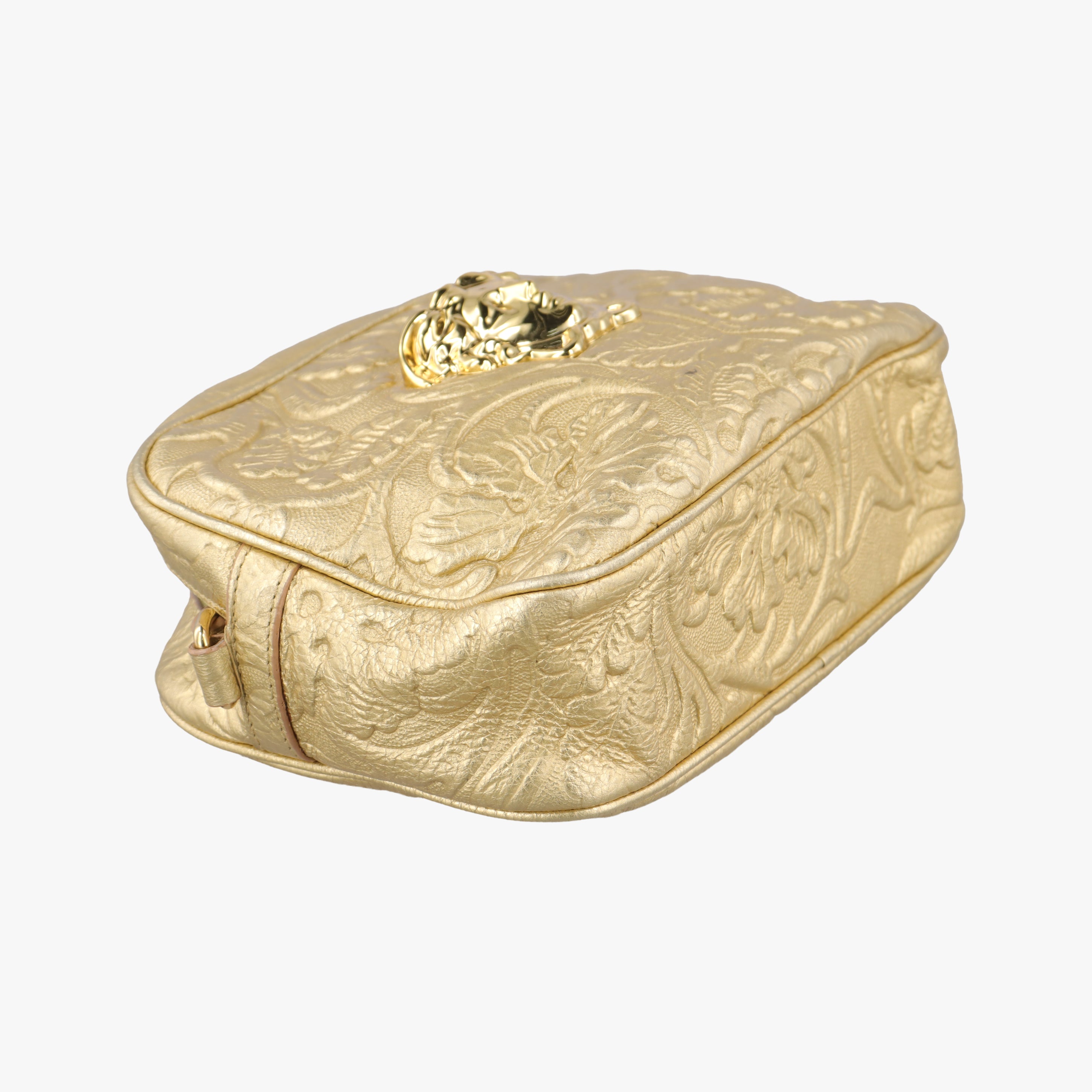 Pre-owned VERSACE Medusa Golden Leather  shoulderbag | stylenewstar