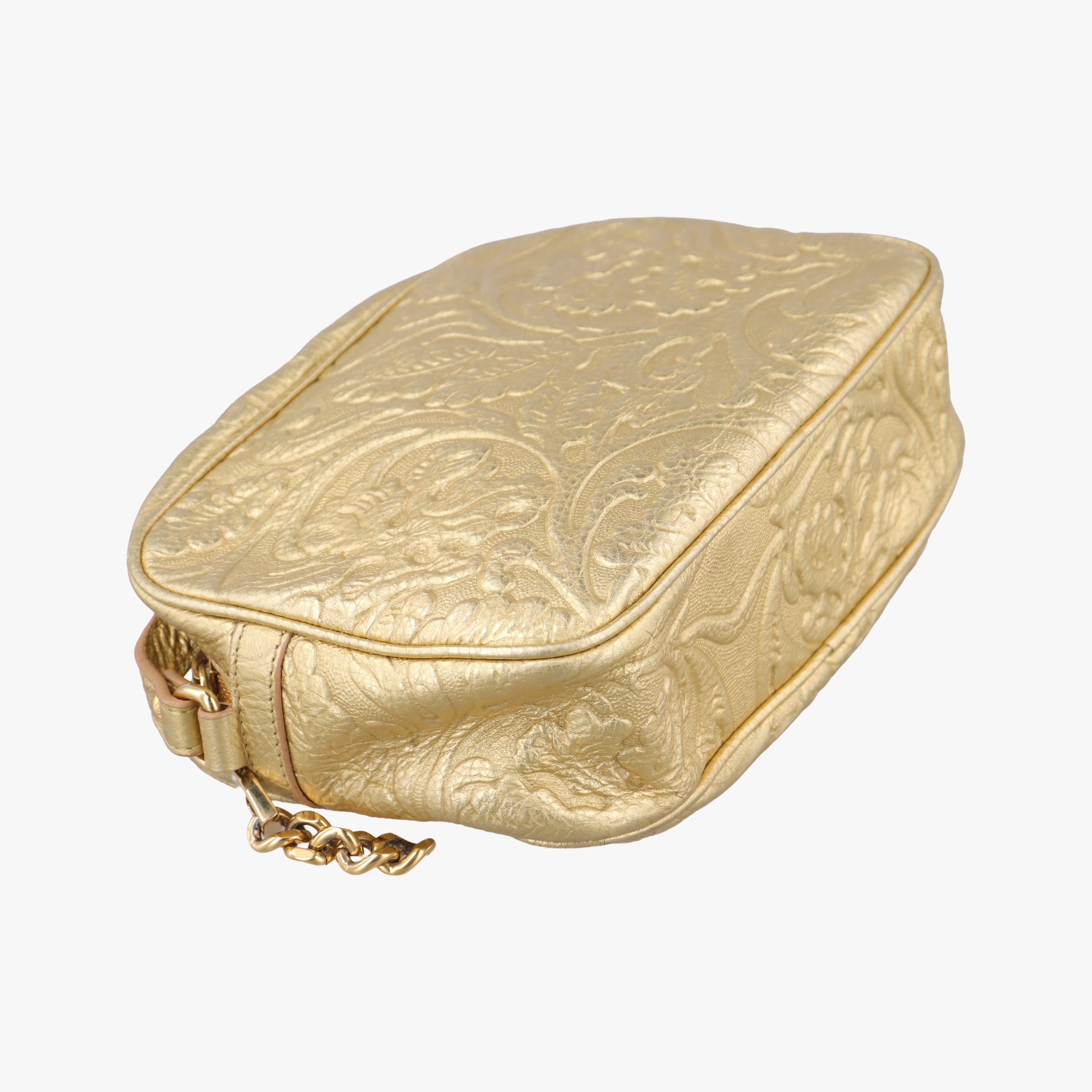 Pre-owned VERSACE Medusa Golden Leather  shoulderbag | stylenewstar