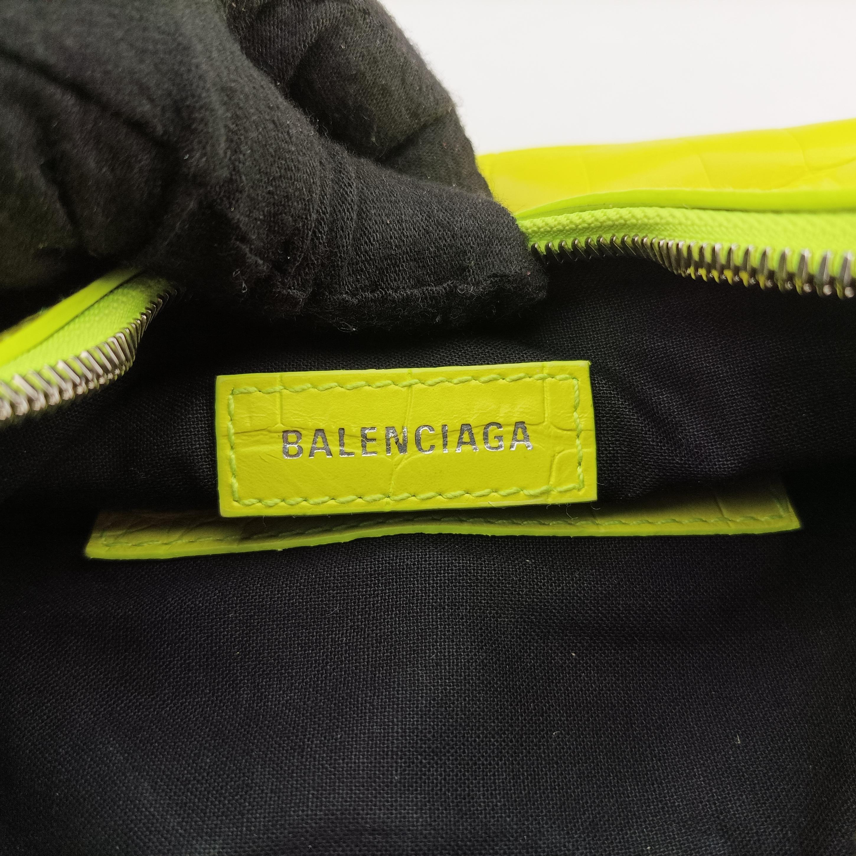 Pre-owned Balenciaga Le Cagole Yellow Leather  shoulderbag | stylenewstar