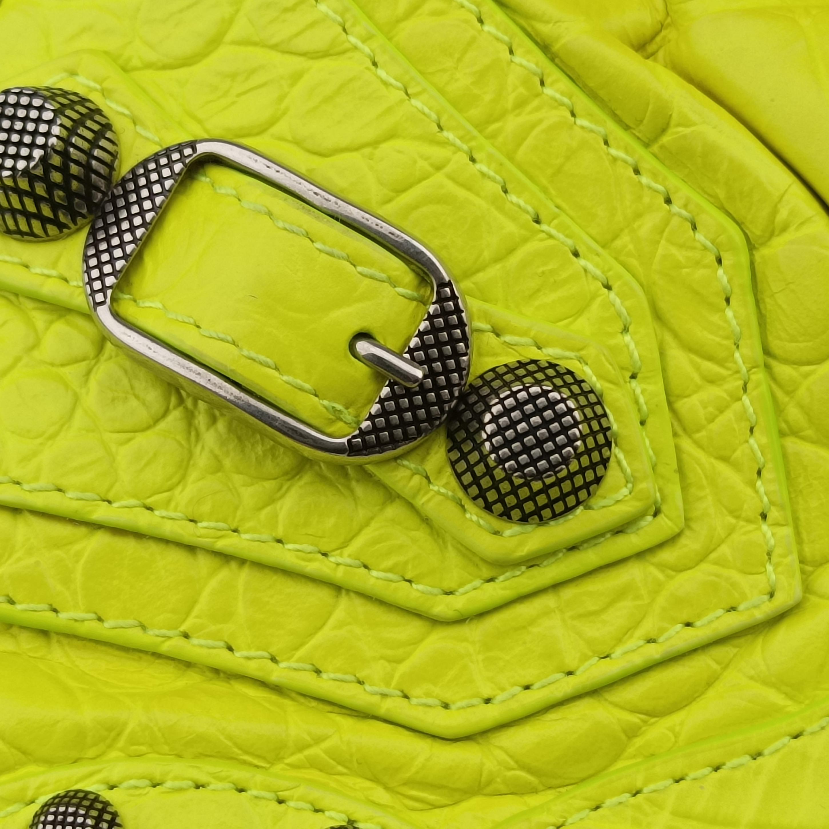 Pre-owned Balenciaga Le Cagole Yellow Leather  shoulderbag | stylenewstar