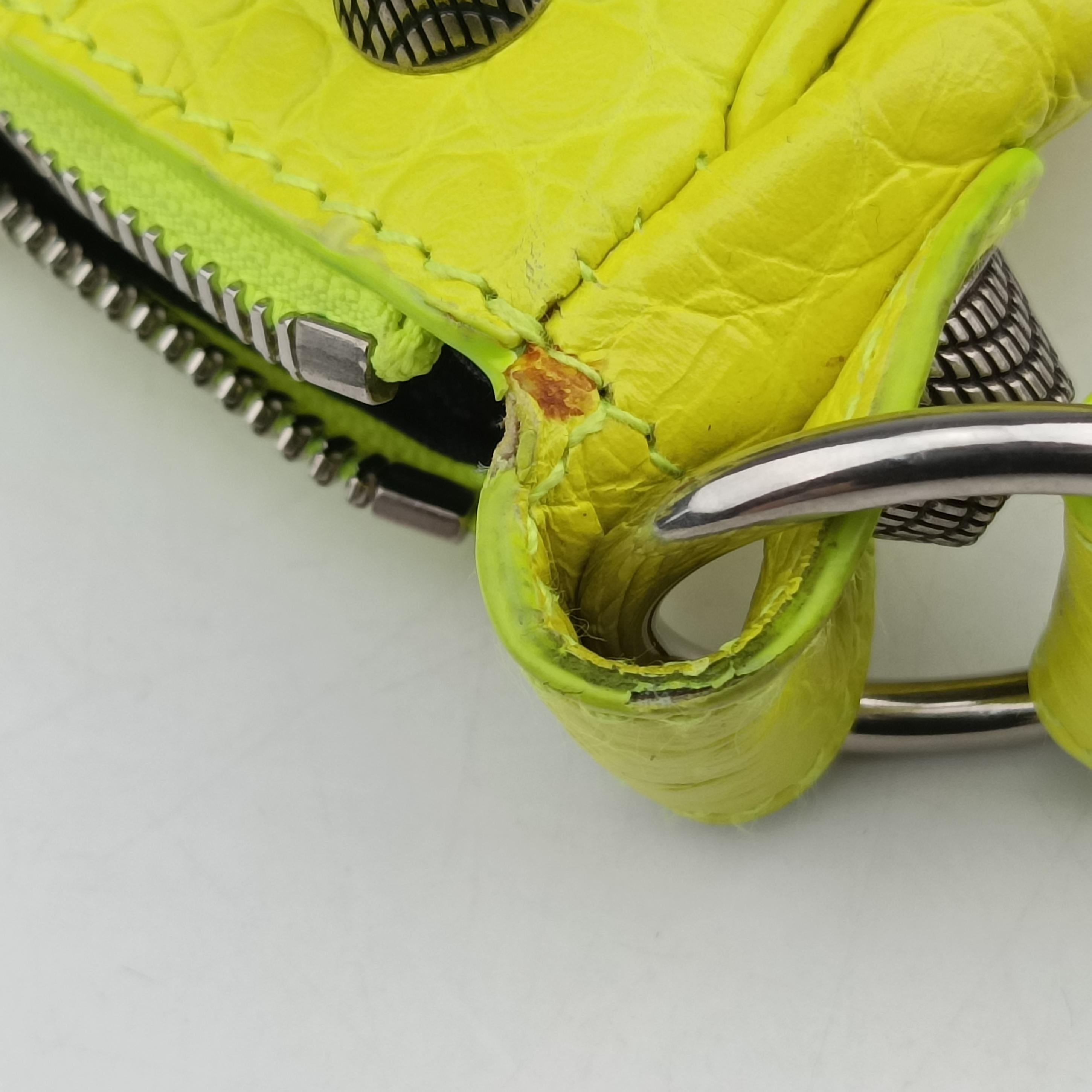 Pre-owned Balenciaga Le Cagole Yellow Leather  shoulderbag | stylenewstar