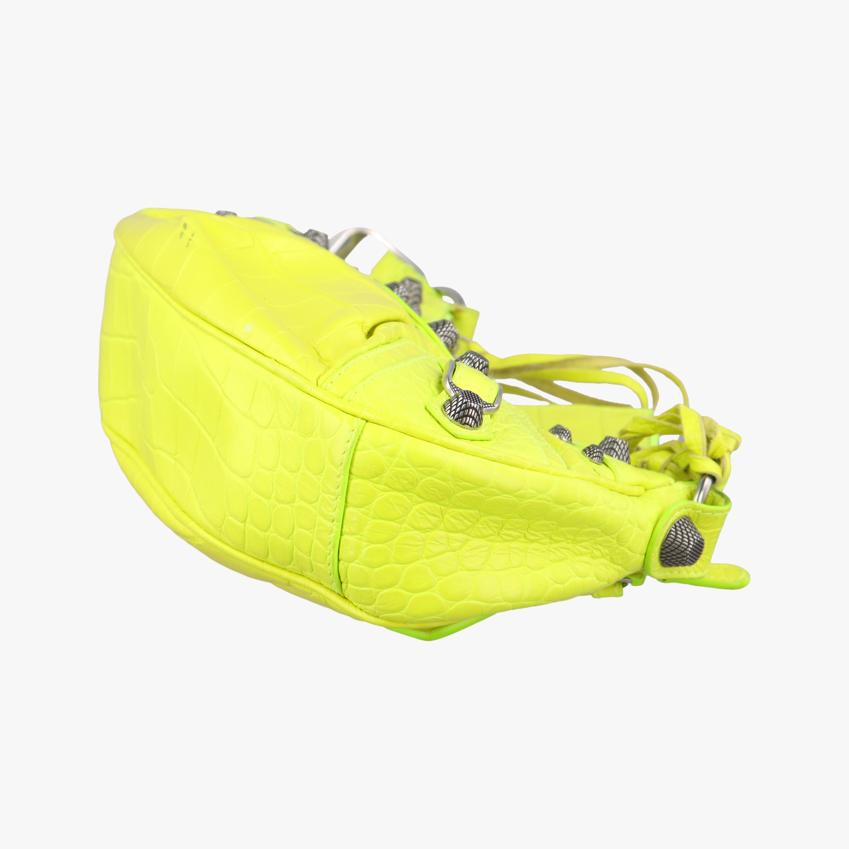 Pre-owned Balenciaga Le Cagole Yellow Leather  shoulderbag | stylenewstar