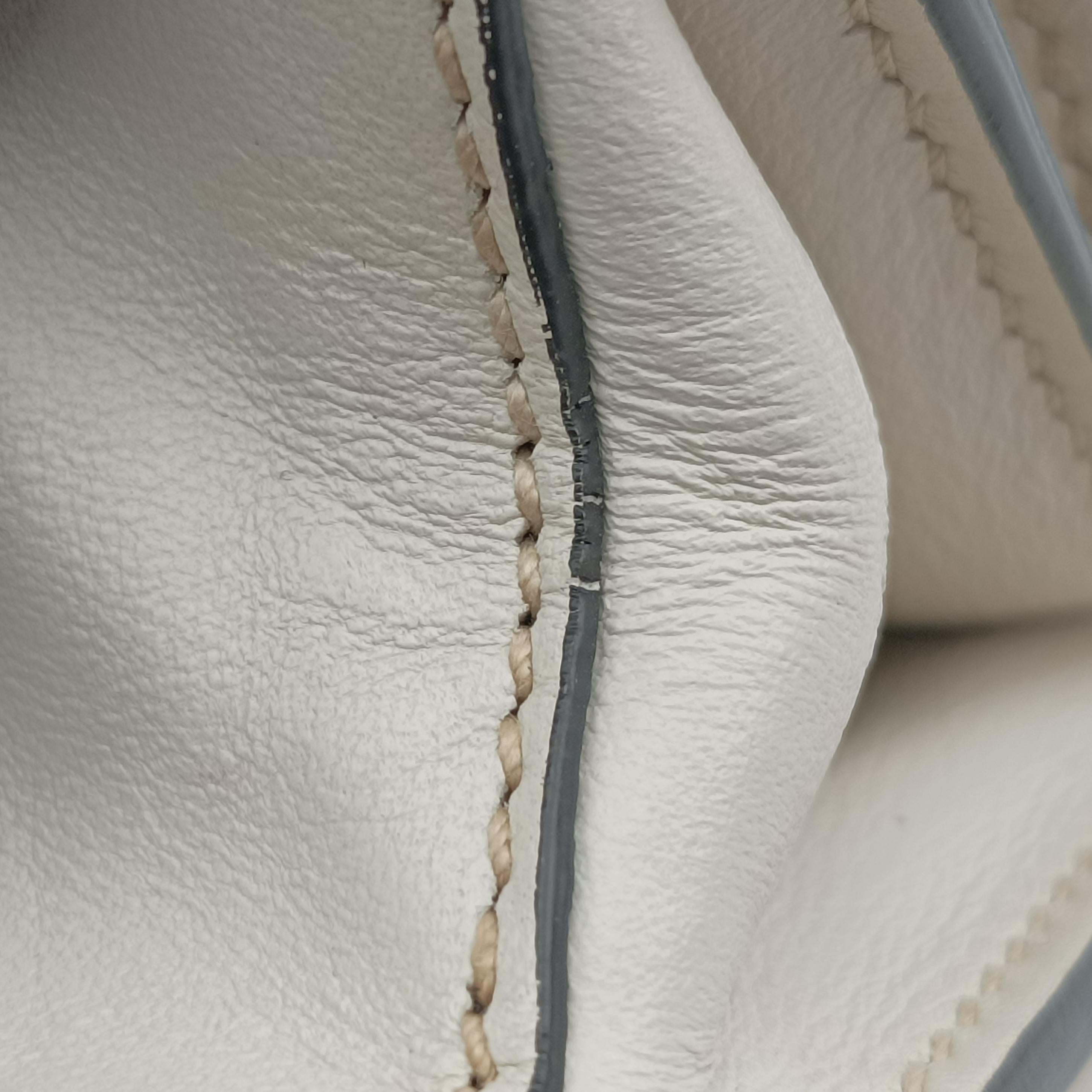 Pre-owned Prada Cahier Black×white Leather×SAFFIANO Leather 1BD045 shoulderbag | stylenewstar