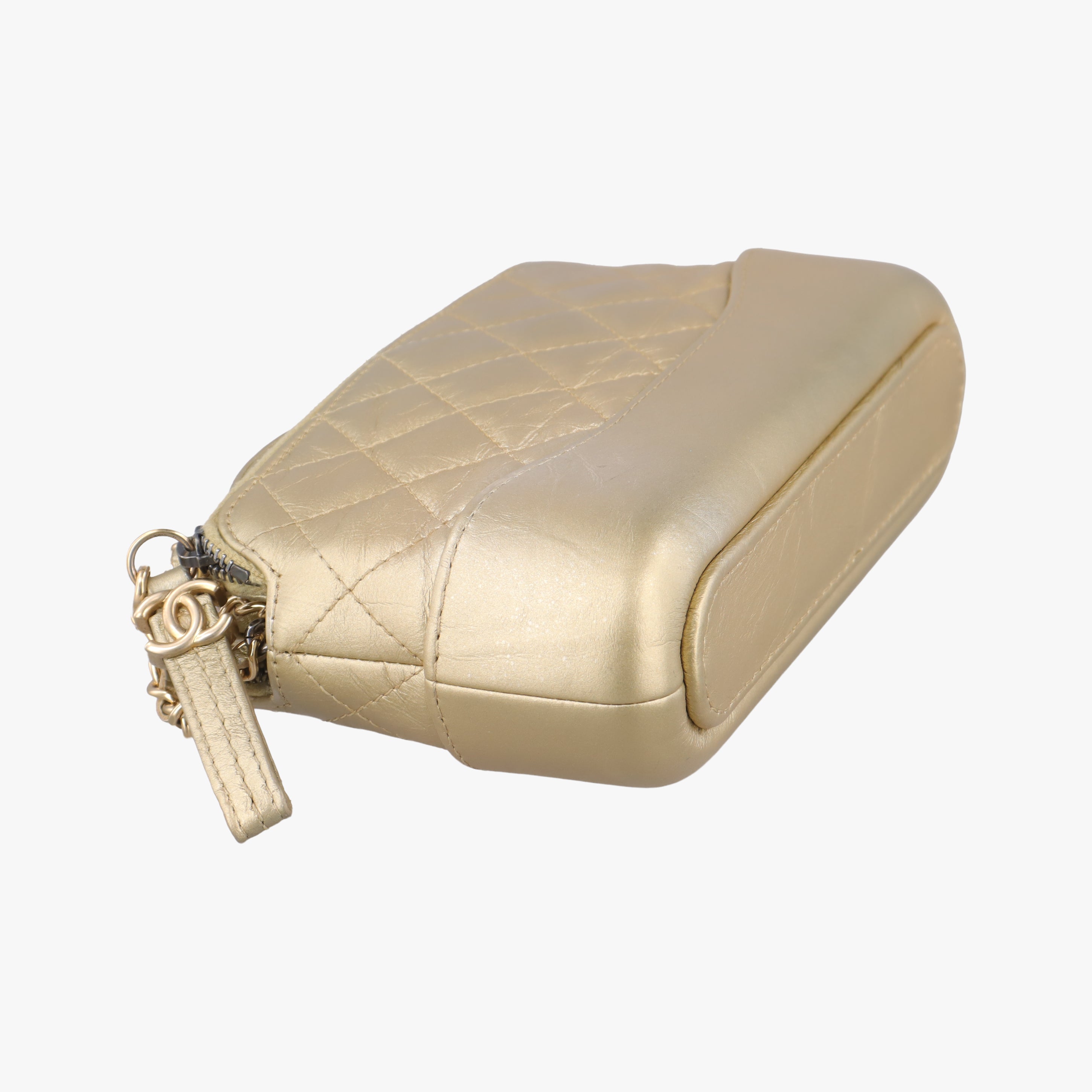 Pre-owned Chanel GABRIELLE Golden leather A94505 shoulderbag | stylenewstar