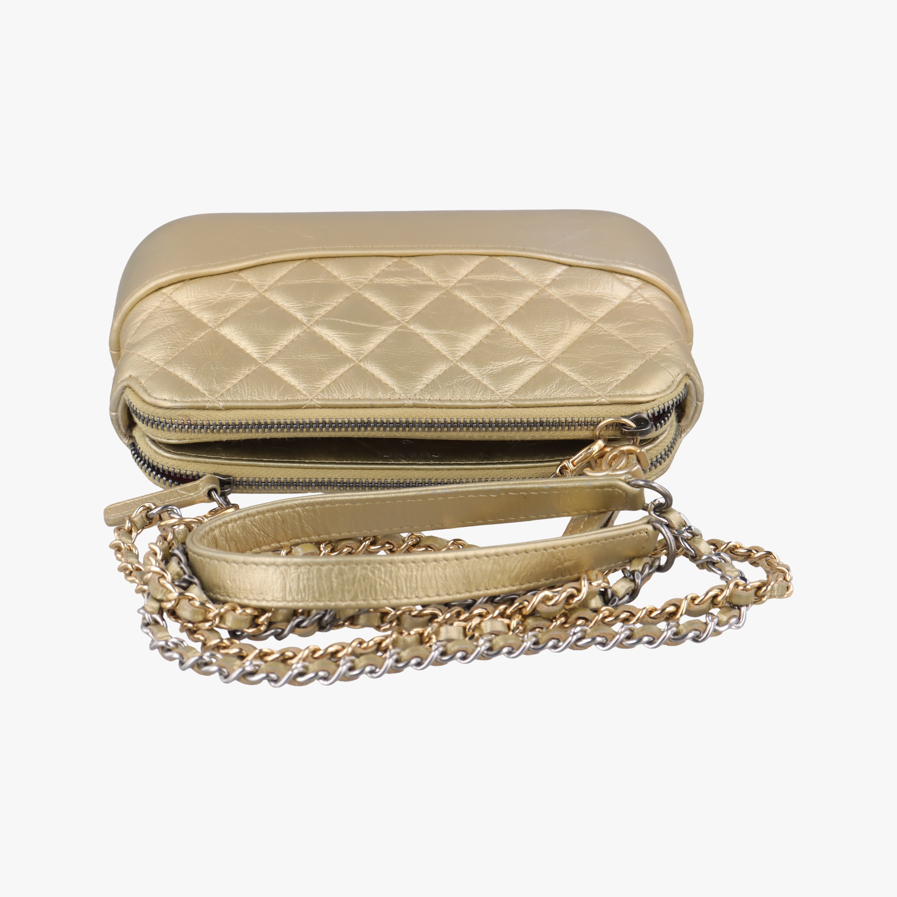 Pre-owned Chanel GABRIELLE Golden leather A94505 shoulderbag | stylenewstar
