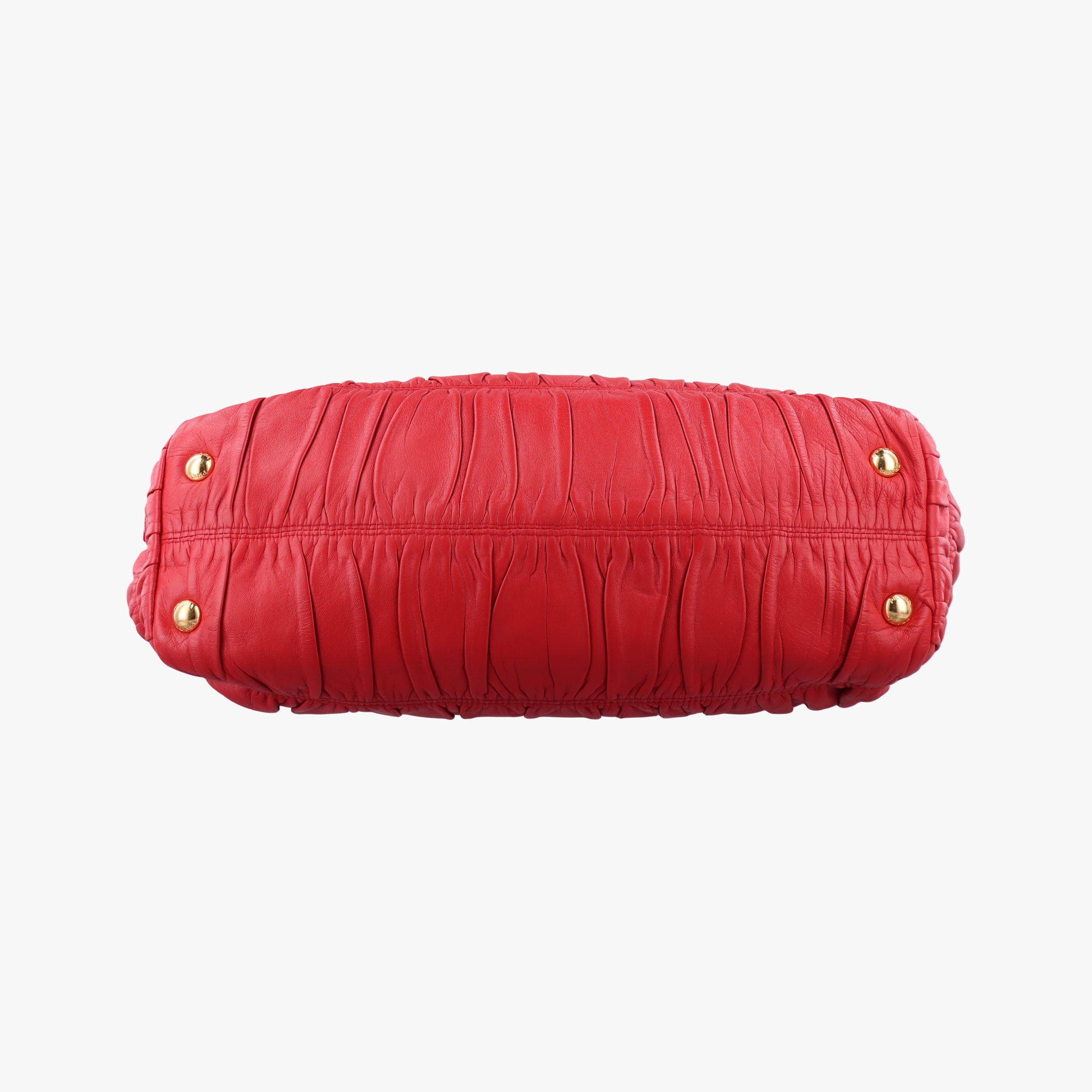 Pre-owned Prada Gaufre Dressy Frame Red Nappa Leather  handbag | stylenewstar