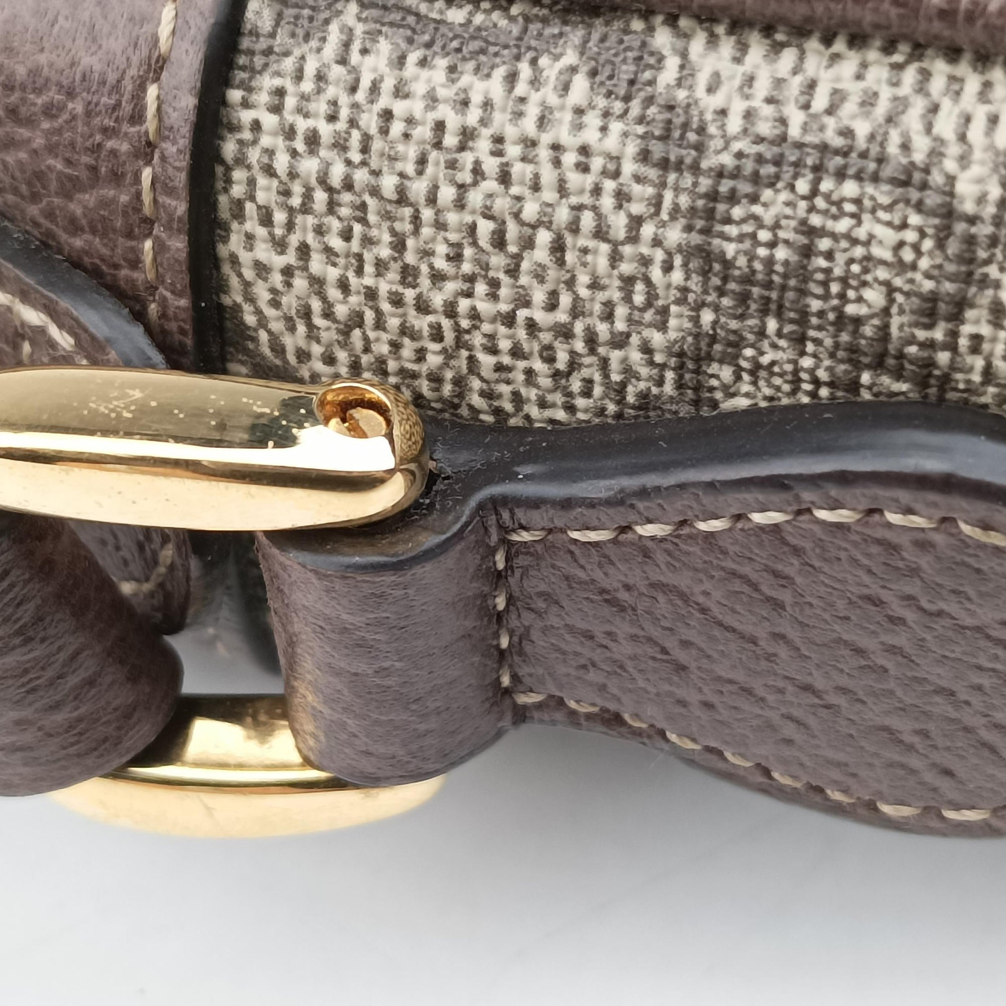 Pre-owned Gucci Ophidia Brown×red×green PVC coated canvas×Leather 517350 shoulderbag | stylenewstar