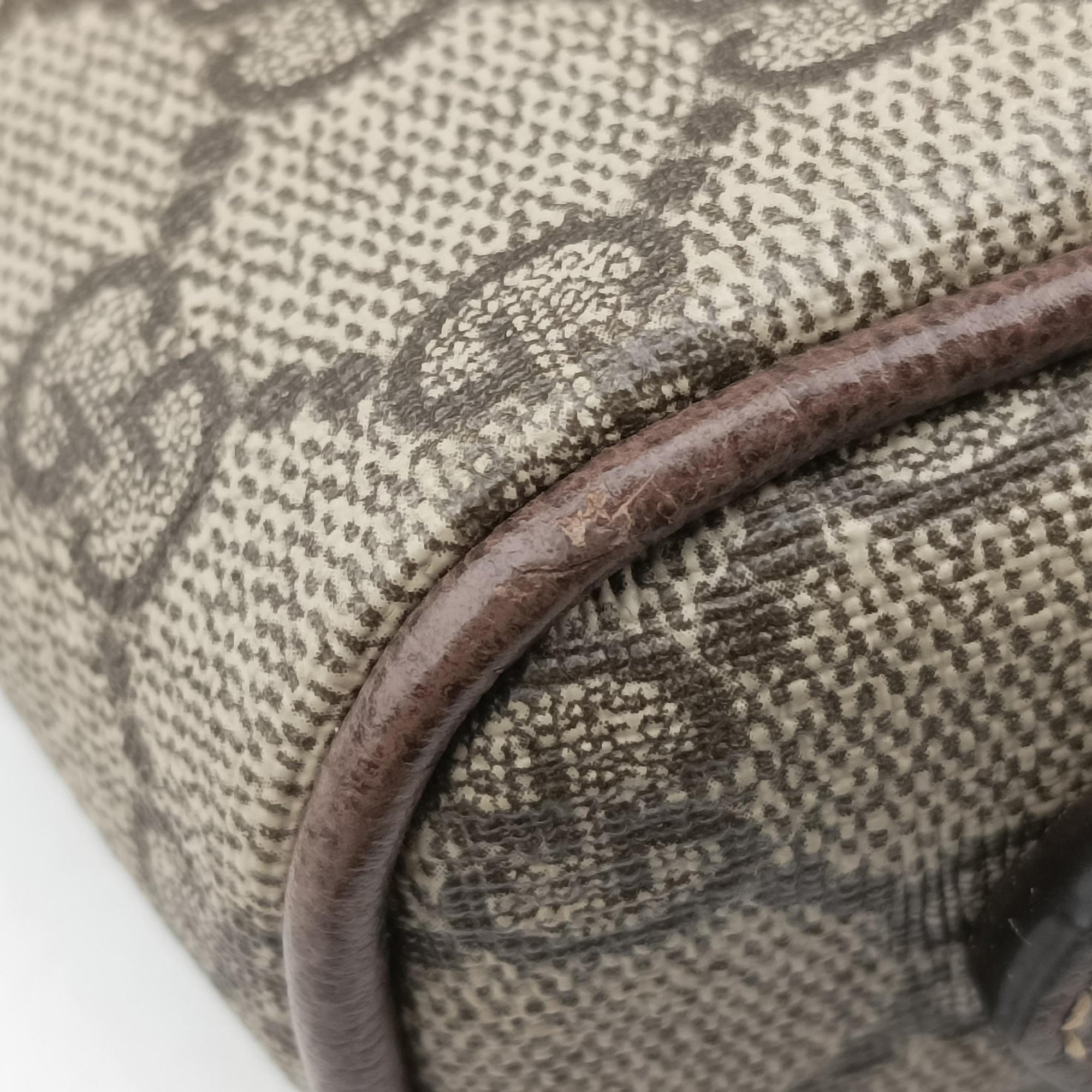 Pre-owned Gucci Ophidia Brown×red×green PVC coated canvas×Leather 517350 shoulderbag | stylenewstar