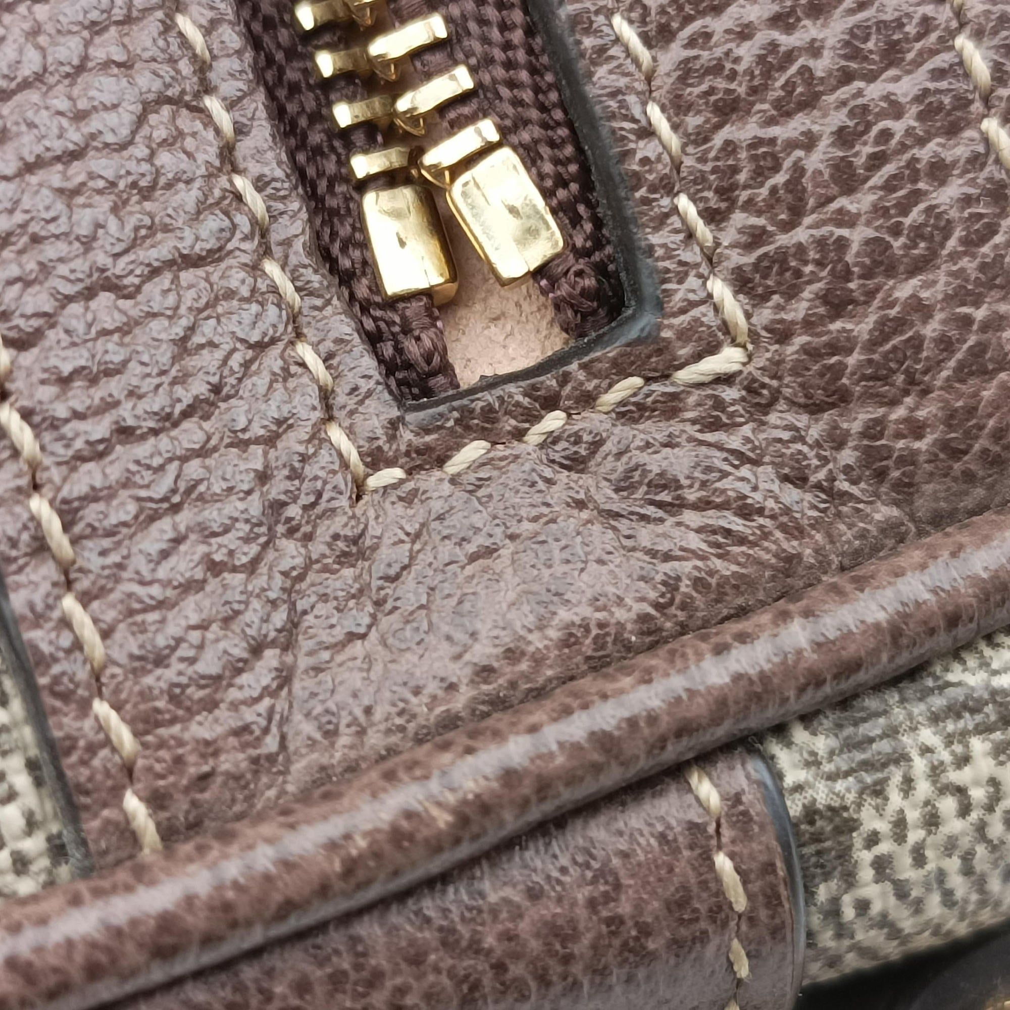 Pre-owned Gucci Ophidia Brown×red×green PVC coated canvas×Leather 517350 shoulderbag | stylenewstar