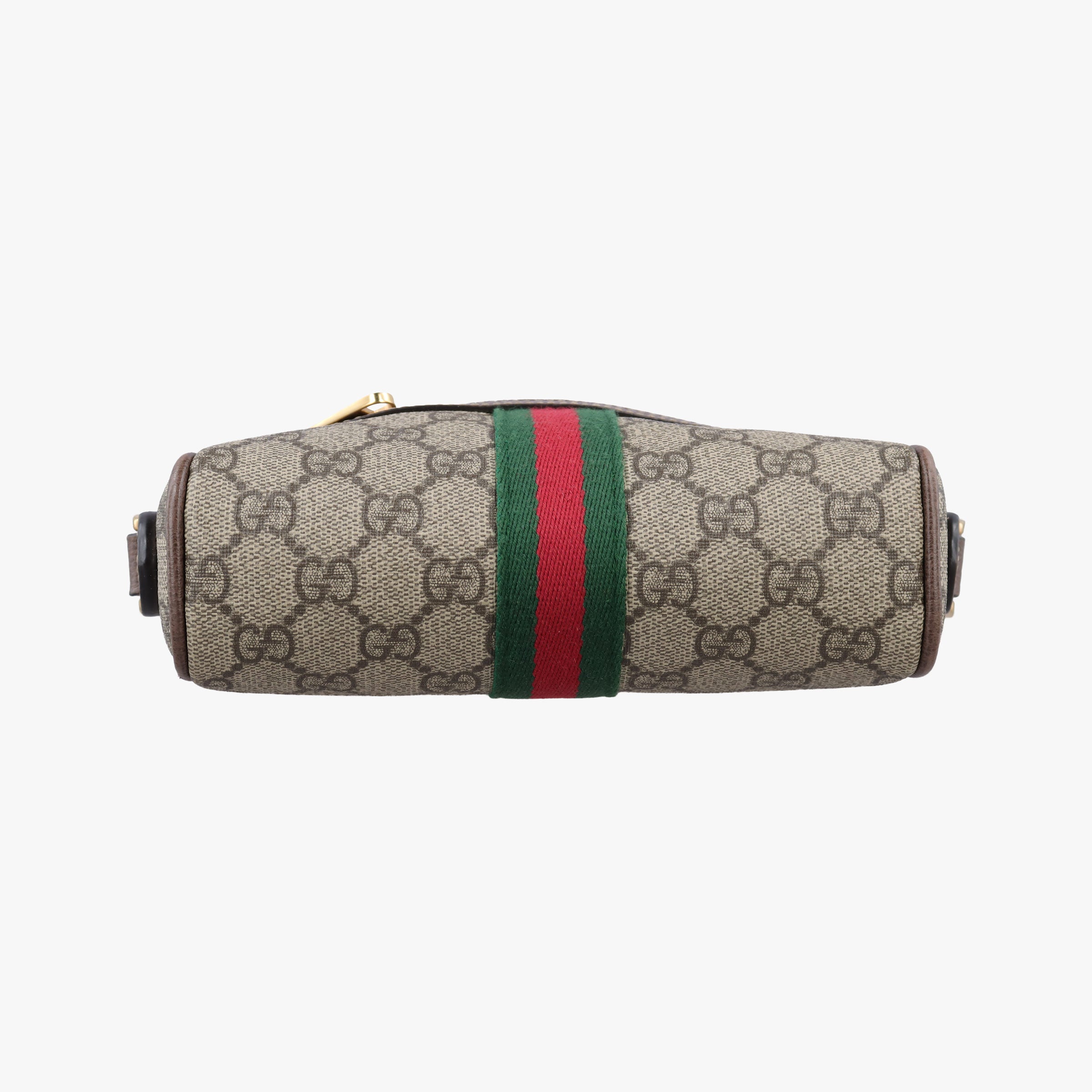 Pre-owned Gucci Ophidia Brown×red×green PVC coated canvas×Leather 517350 shoulderbag | stylenewstar