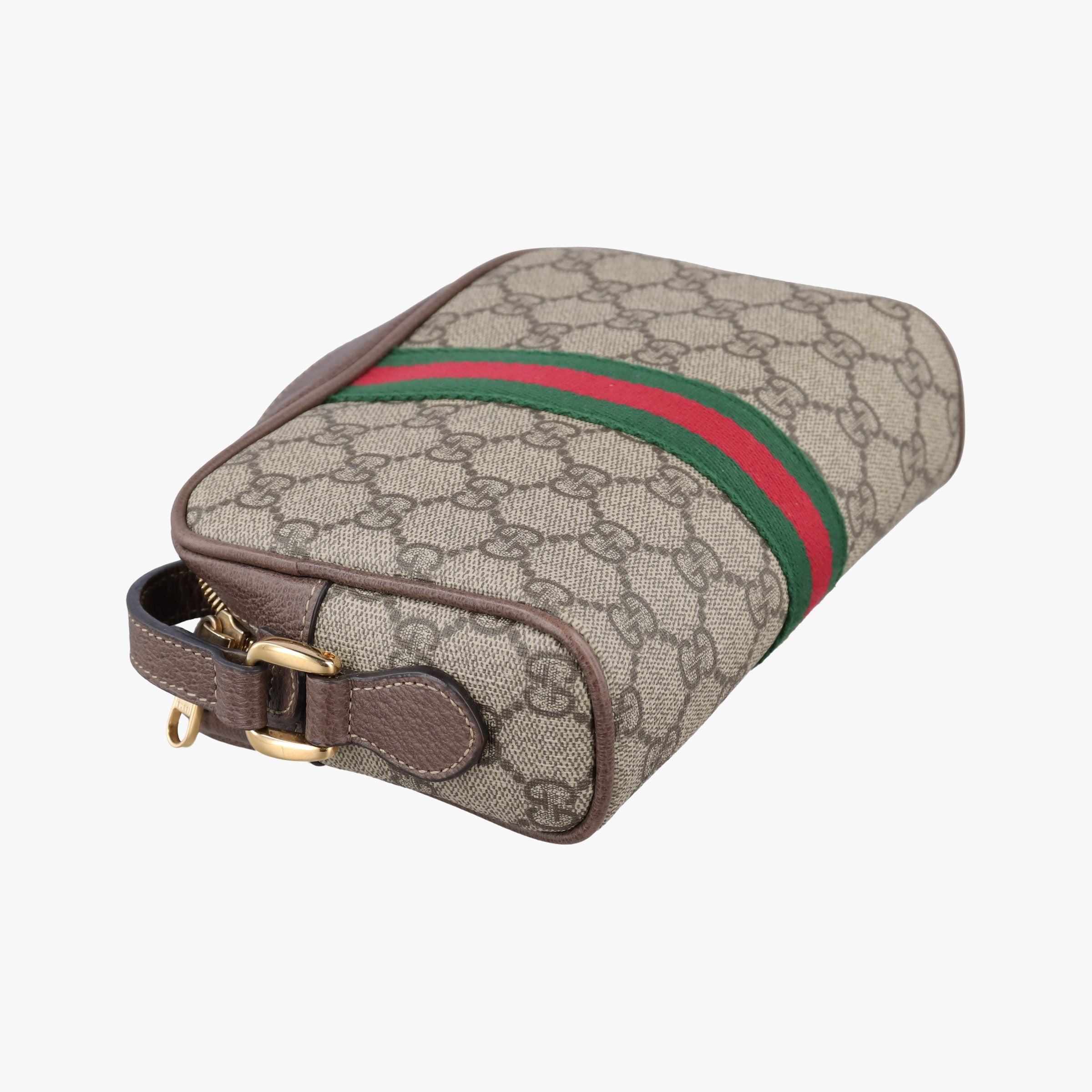 Pre-owned Gucci Ophidia Brown×red×green PVC coated canvas×Leather 517350 shoulderbag | stylenewstar