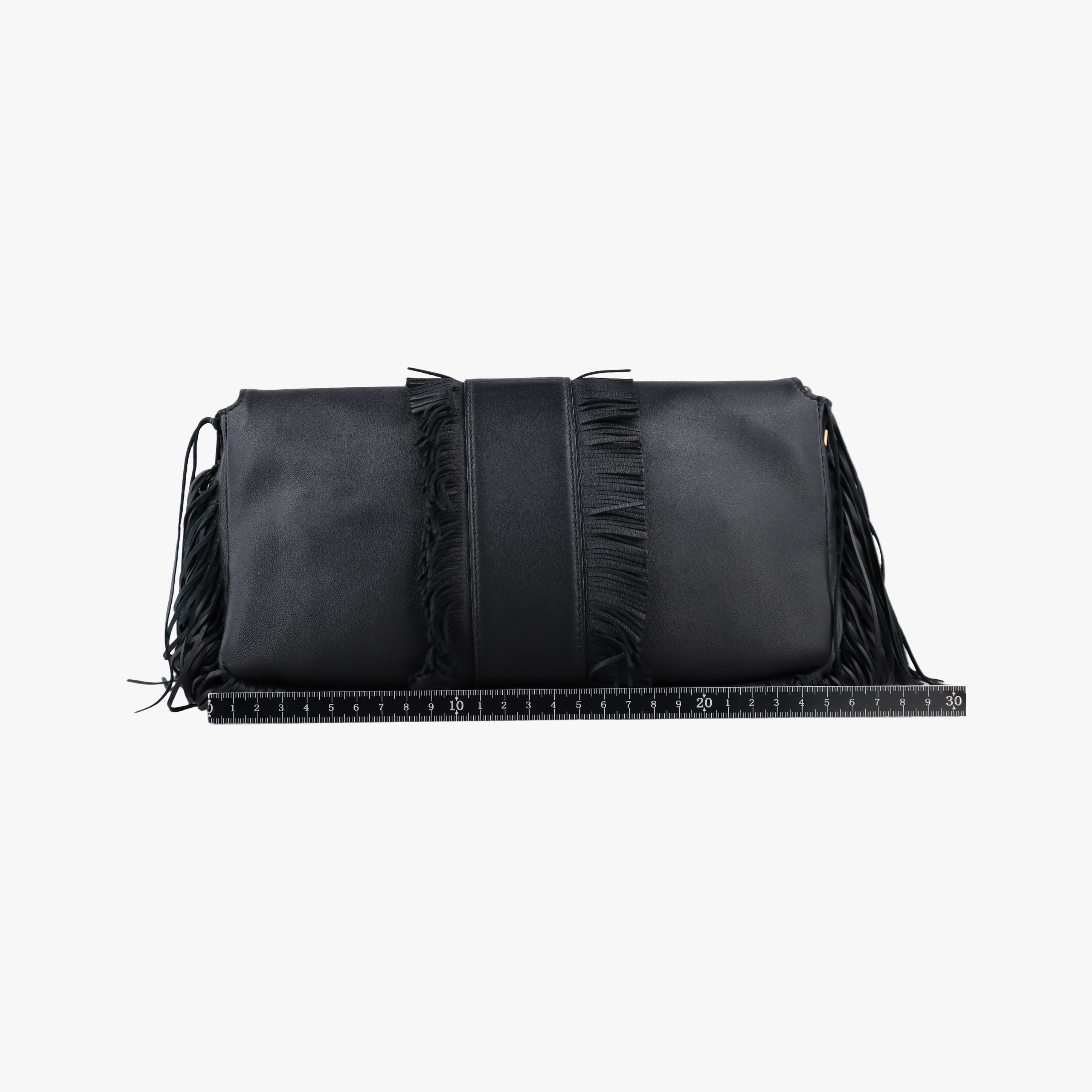 Pre-owned Fendi BAGUETTE Black Leather 8BR600 shoulderbag | stylenewstar