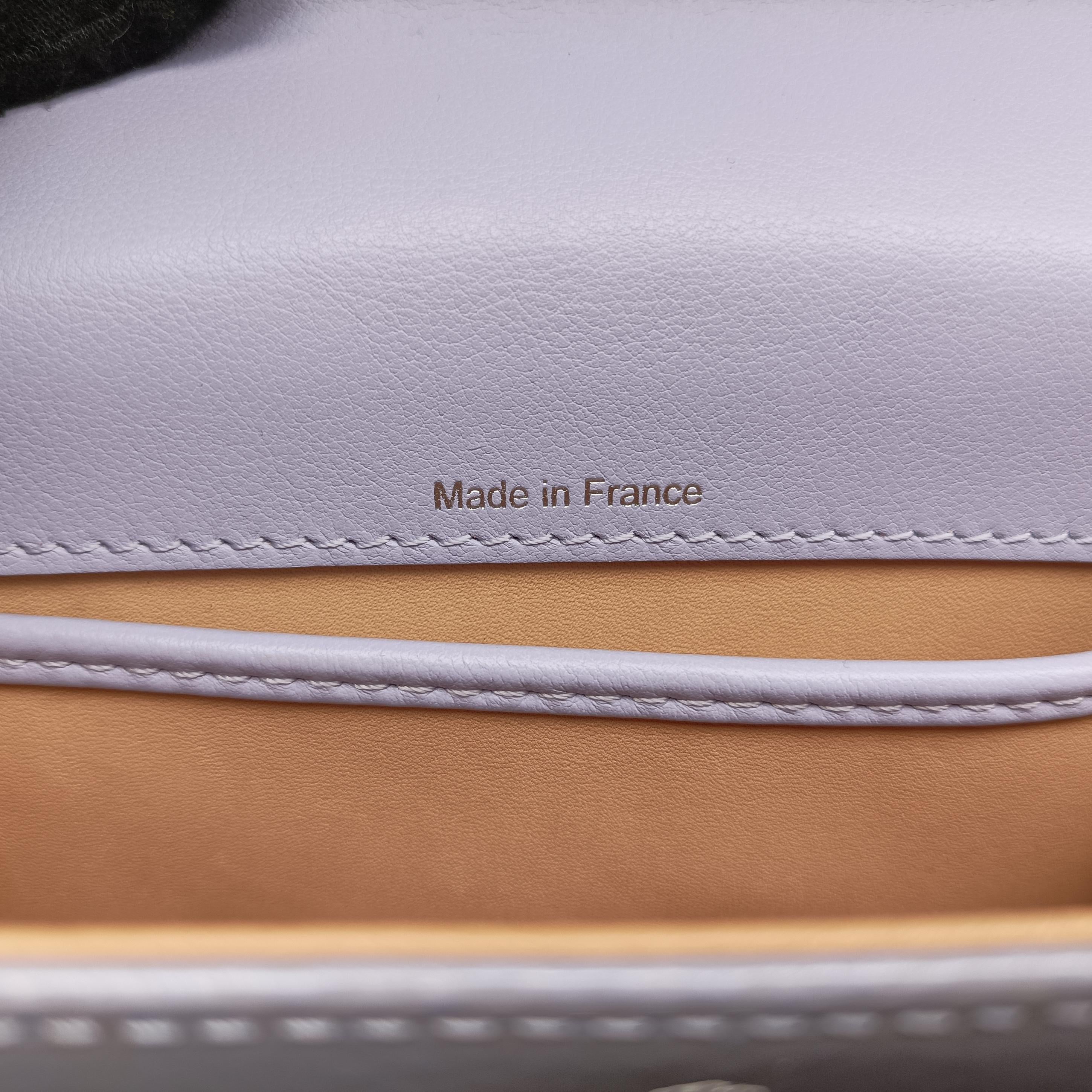 Pre-owned Delvaux Tempete MM Purple×Grey patent  shoulderbag | stylenewstar