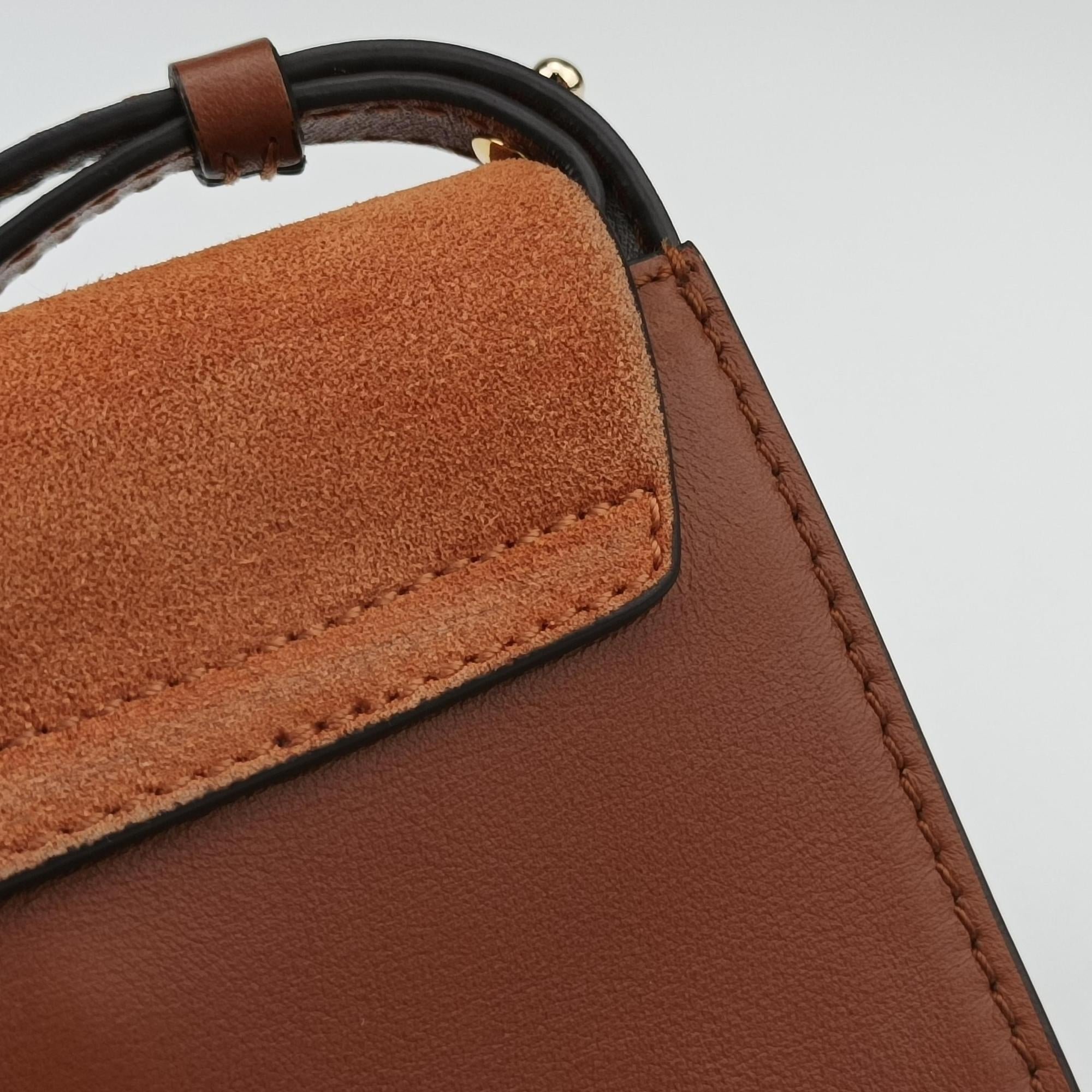 Pre-owned Chloe FAYE Brown Suede × leather  shoulderbag | stylenewstar