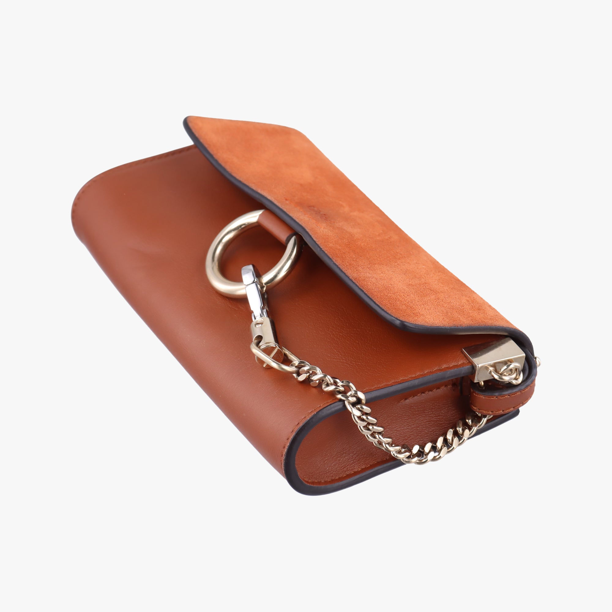 Pre-owned Chloe FAYE Brown Suede × leather  shoulderbag | stylenewstar