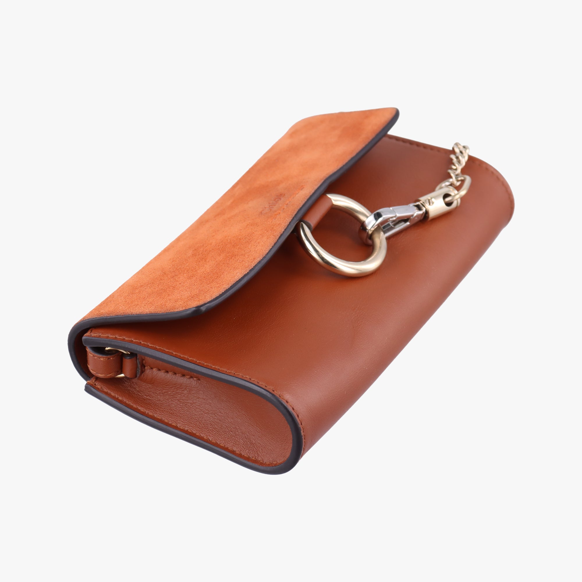 Pre-owned Chloe FAYE Brown Suede × leather  shoulderbag | stylenewstar