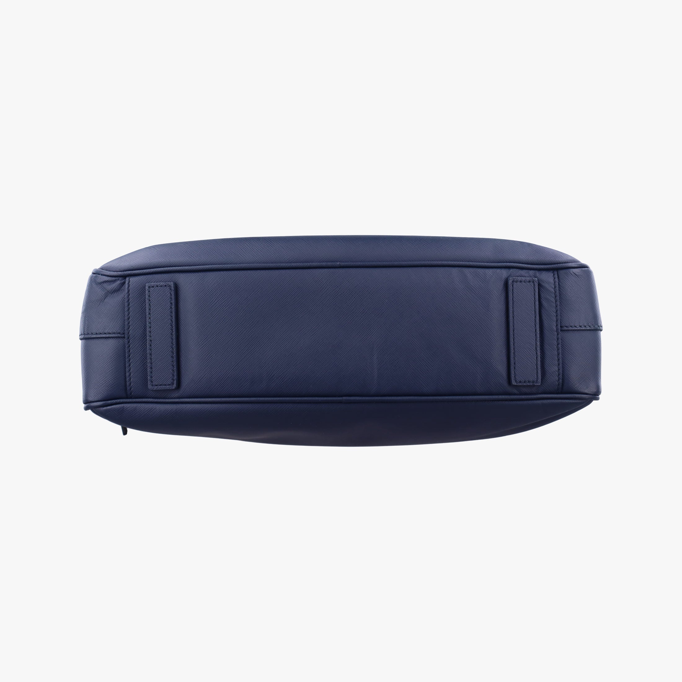 Pre-owned Prada business bag briefcase Navy SAFFIANO Leather 2VE363 handbag | stylenewstar