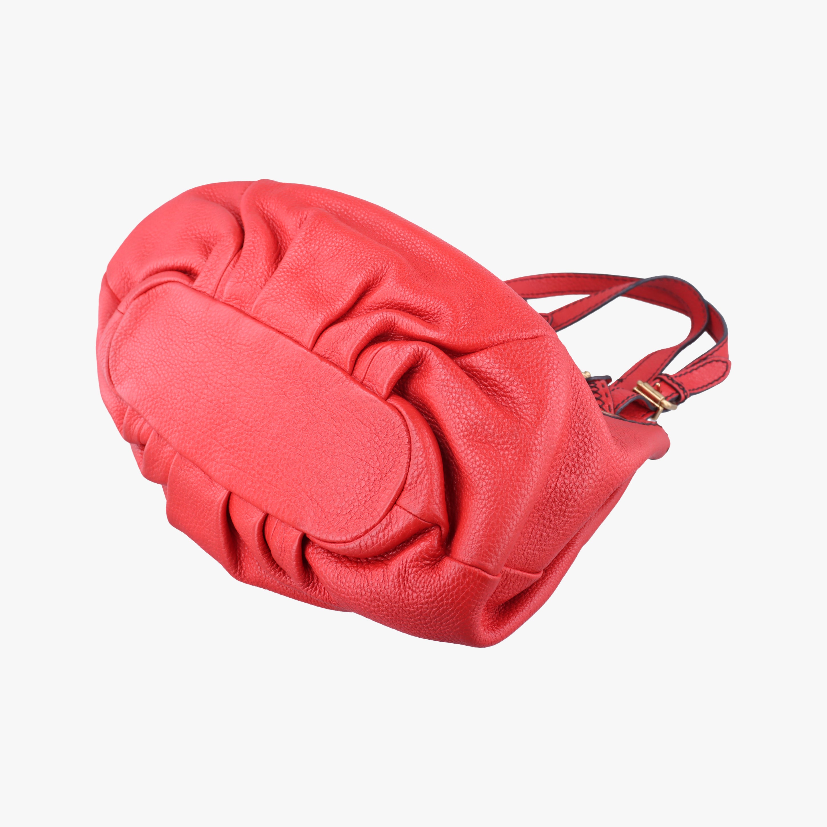 Pre-owned Fendi Selleria Pomodorino Red Leather 8BR595 shoulderbag | stylenewstar