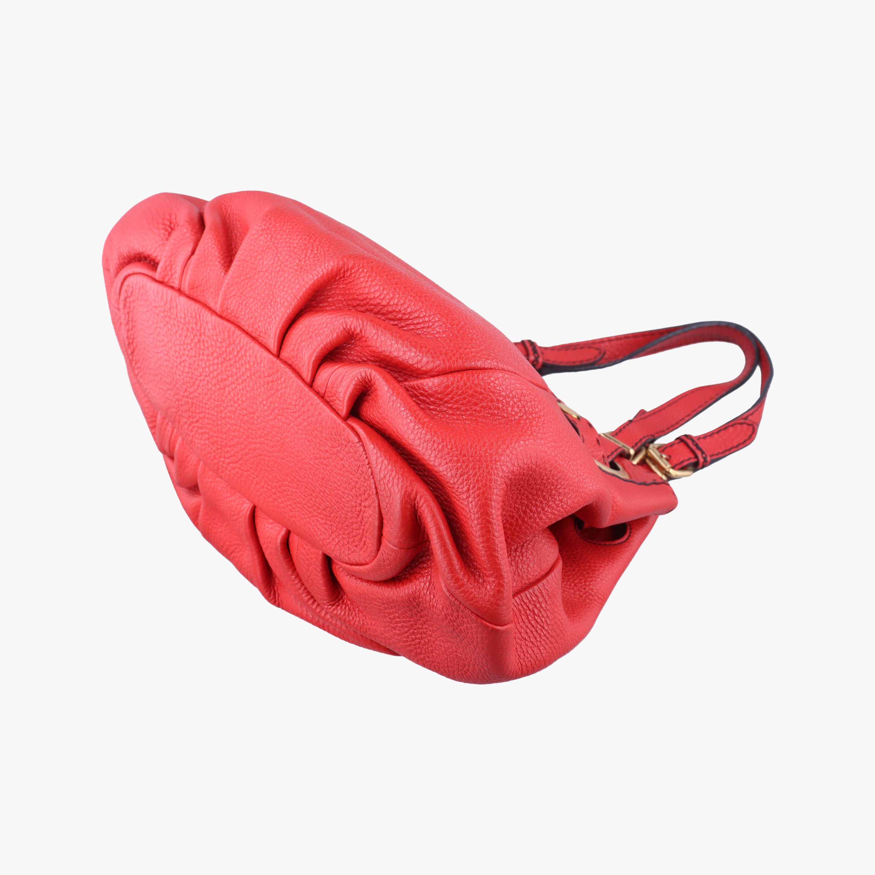 Pre-owned Fendi Selleria Pomodorino Red Leather 8BR595 shoulderbag | stylenewstar