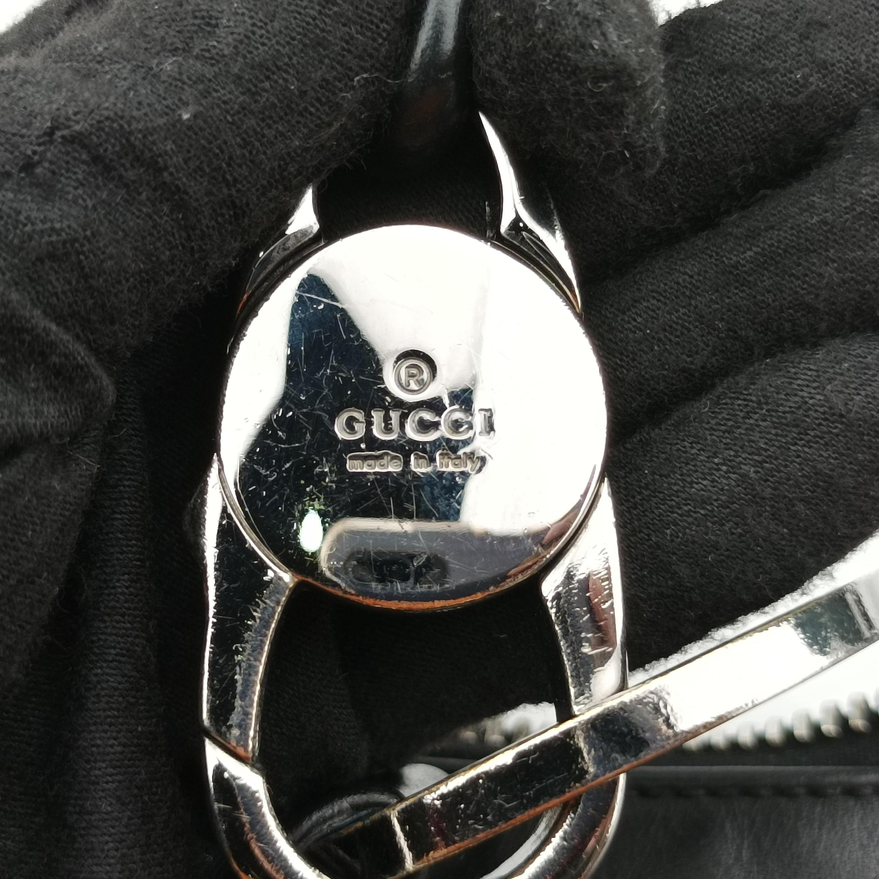 Pre-owned Gucci Hobo Black Leather 95726 handbag | stylenewstar