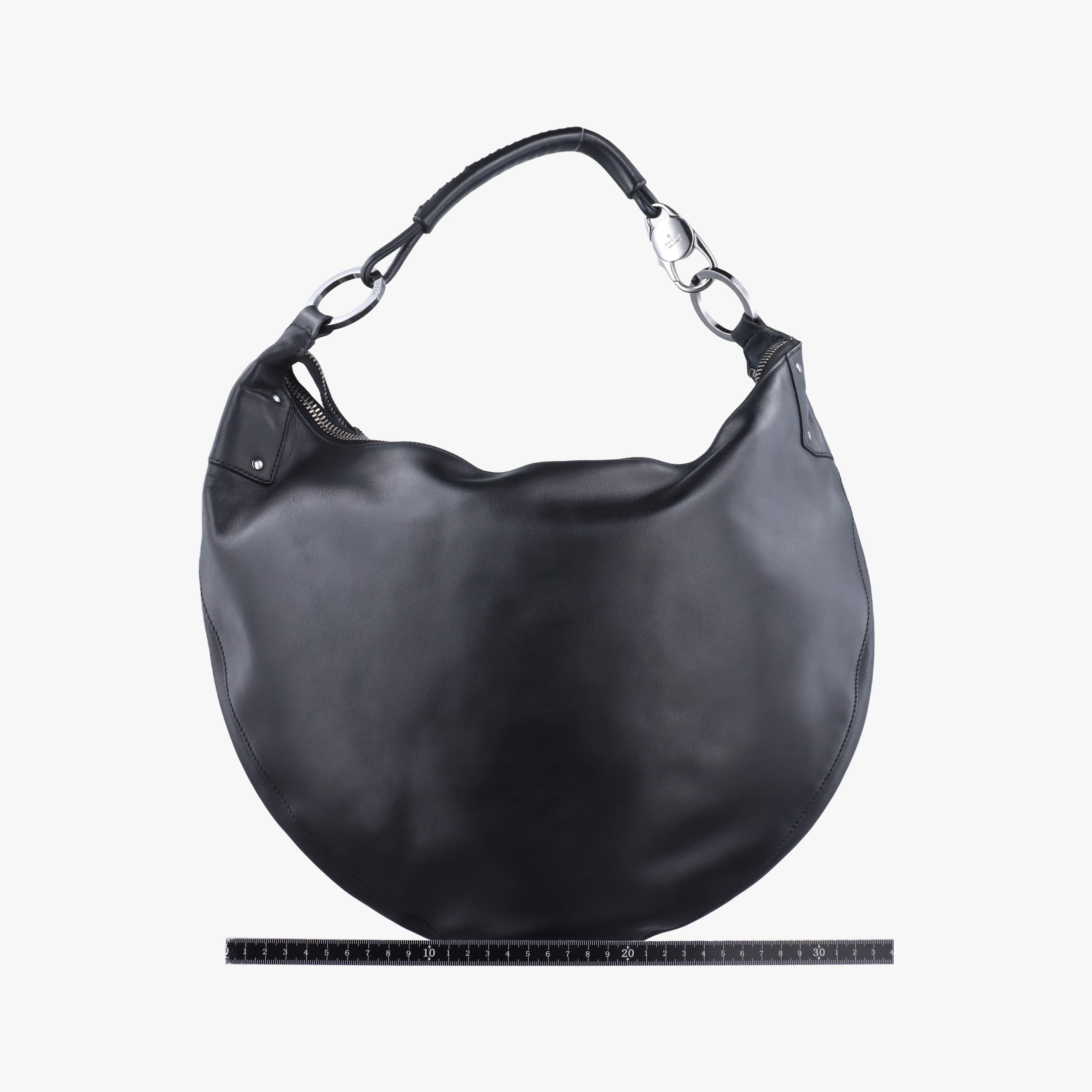 Pre-owned Gucci Hobo Black Leather 95726 handbag | stylenewstar