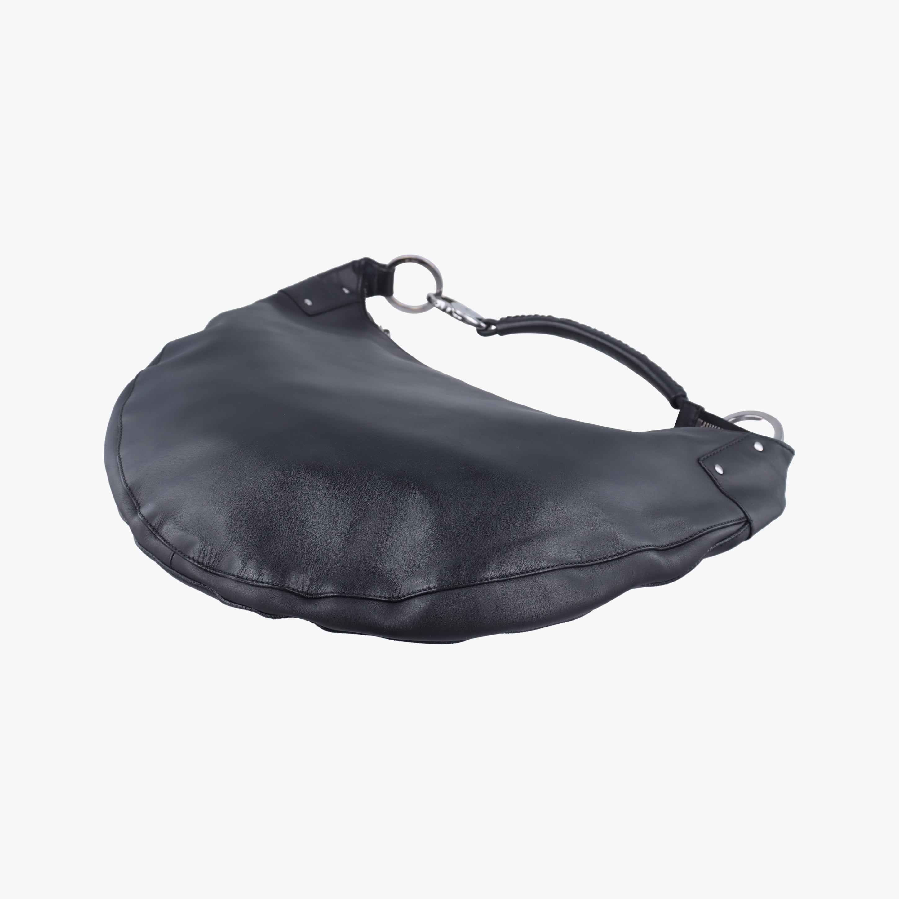 Pre-owned Gucci Hobo Black Leather 95726 handbag | stylenewstar