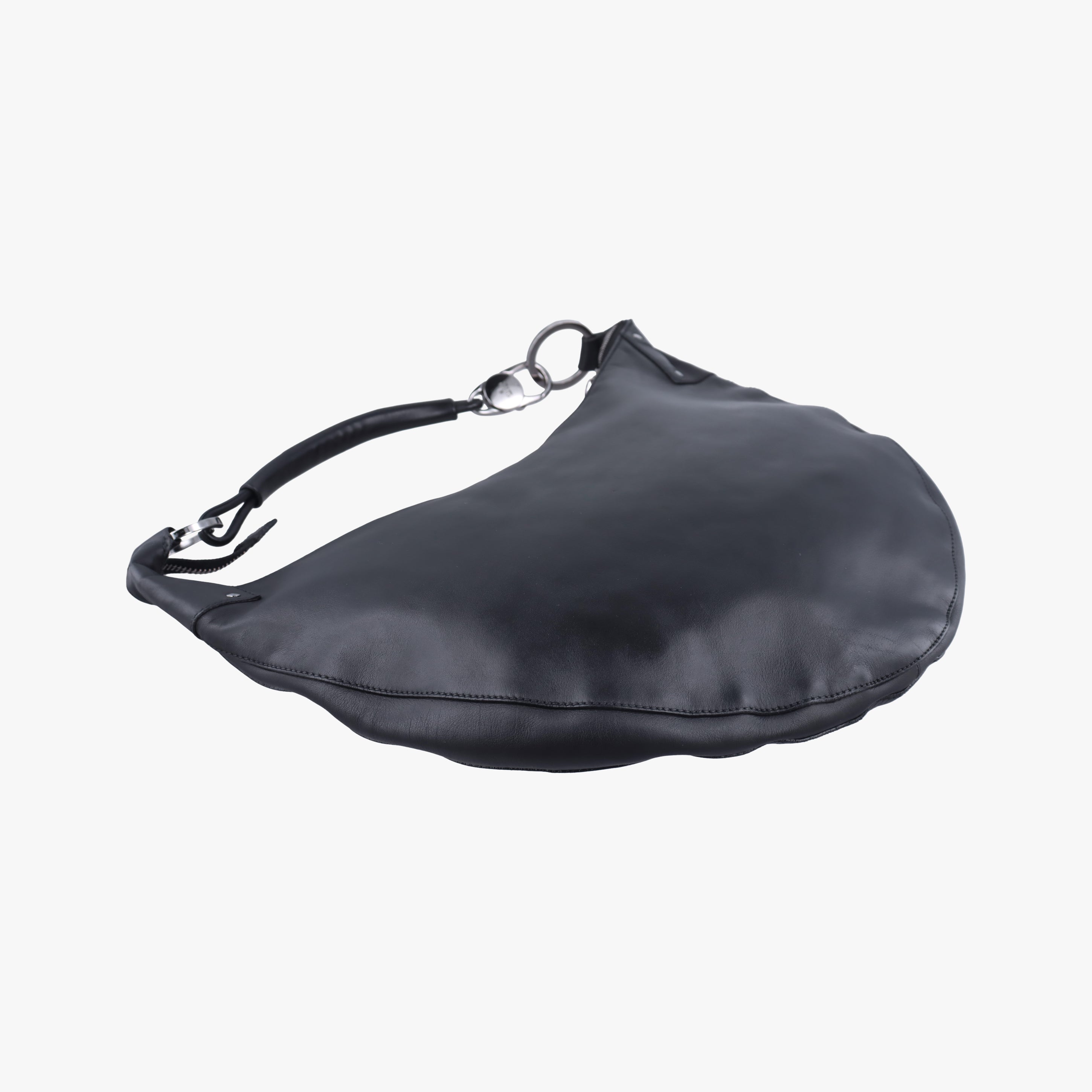 Pre-owned Gucci Hobo Black Leather 95726 handbag | stylenewstar