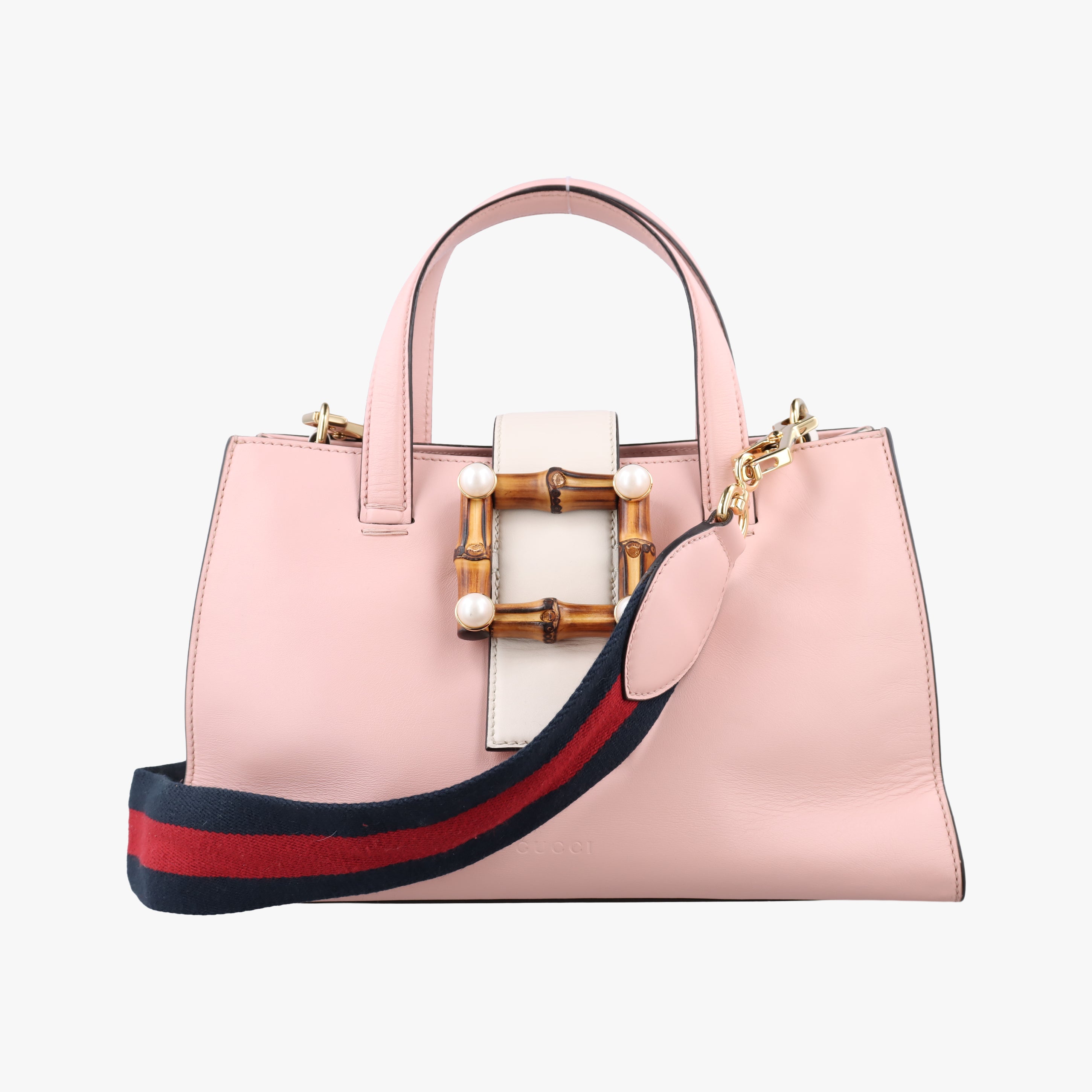 Vintage Gucci Nimfair Bamboo Pink Leather 453756 shoulderbag | stylenewstar