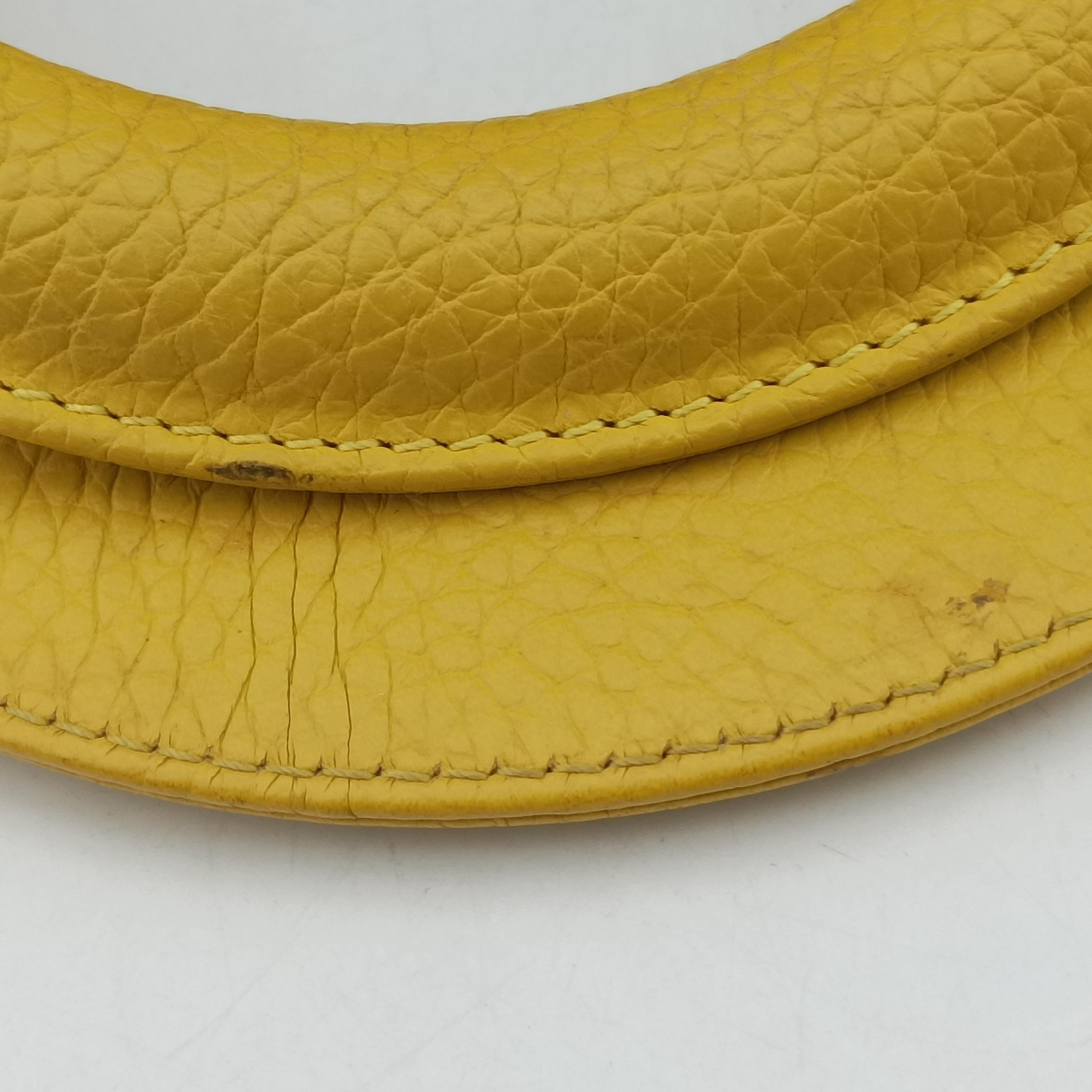 Pre-owned Christian Dior Diorissimo Yellow Leather  shoulderbag | stylenewstar