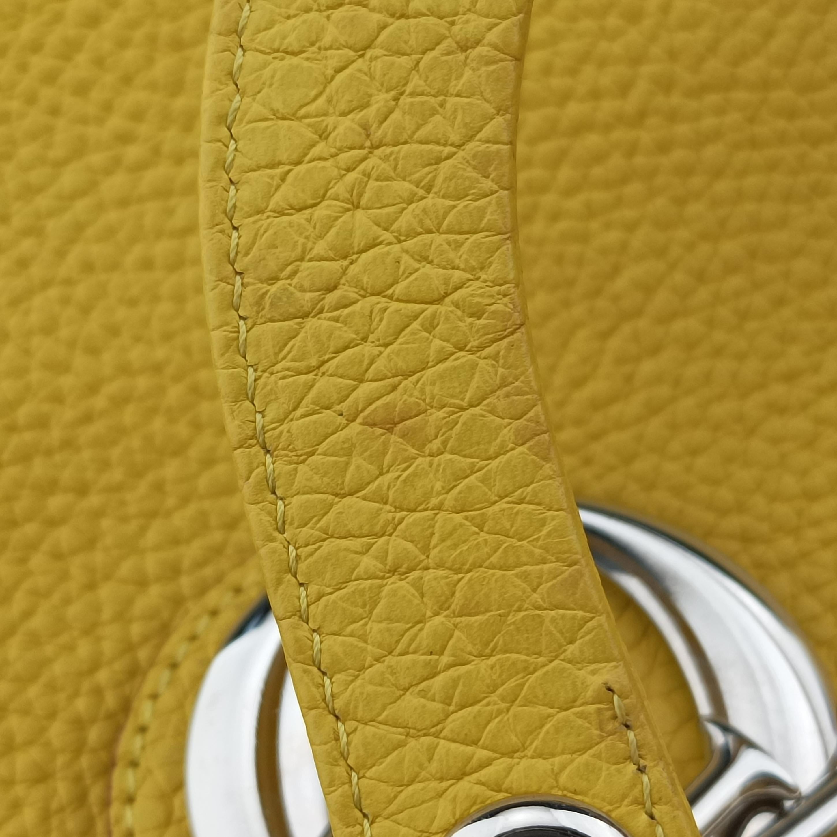 Pre-owned Christian Dior Diorissimo Yellow Leather  shoulderbag | stylenewstar