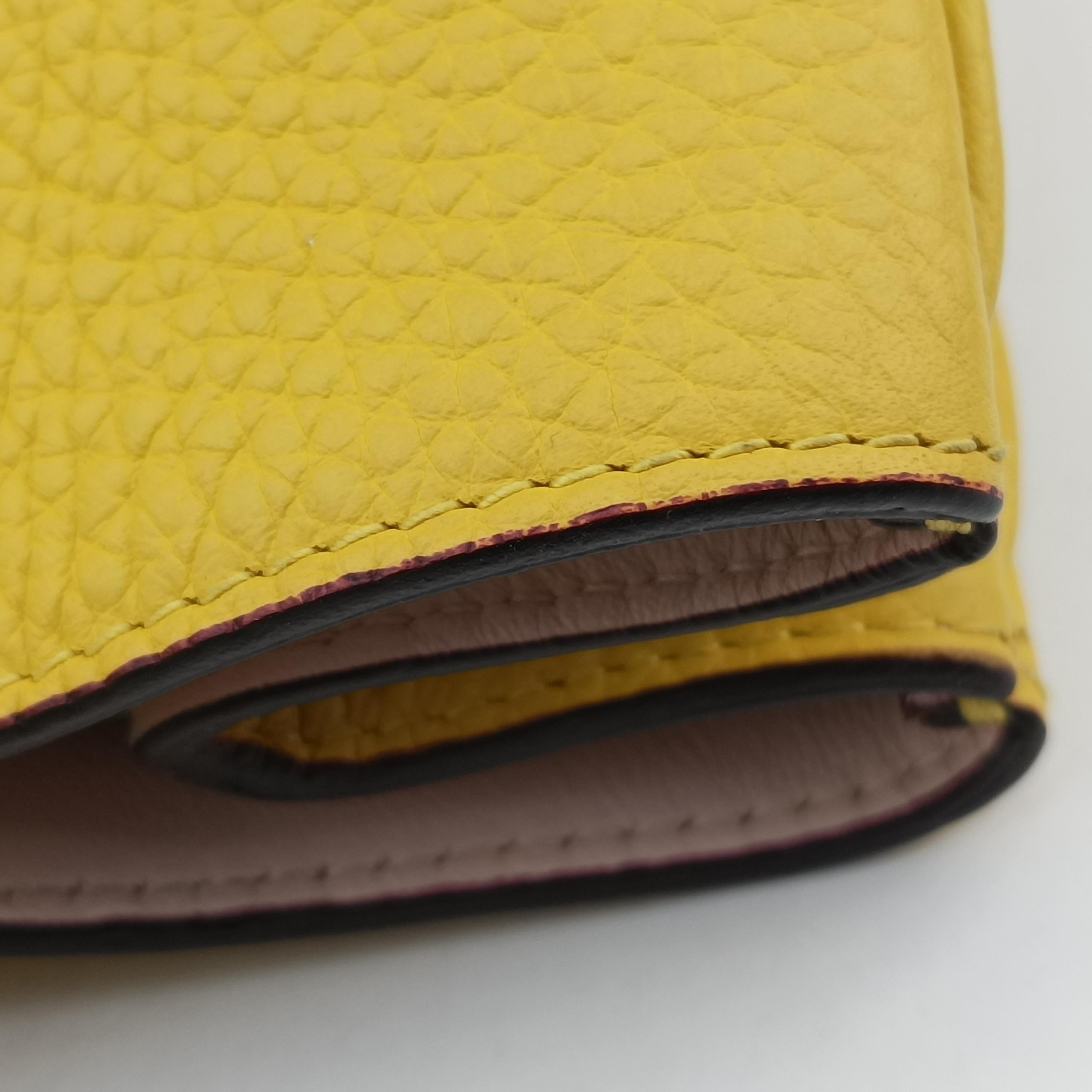 Pre-owned Christian Dior Diorissimo Yellow Leather  shoulderbag | stylenewstar