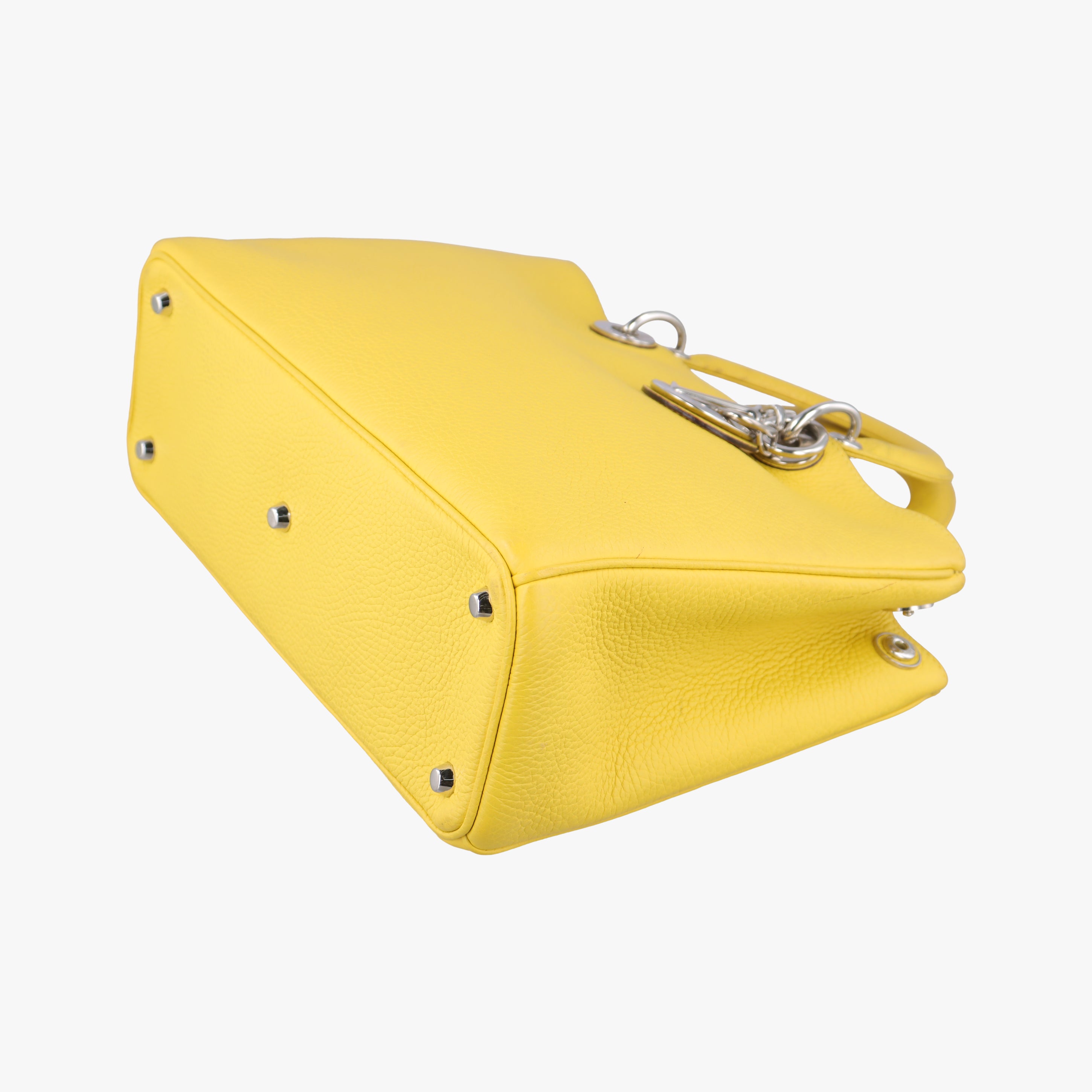 Pre-owned Christian Dior Diorissimo Yellow Leather  shoulderbag | stylenewstar