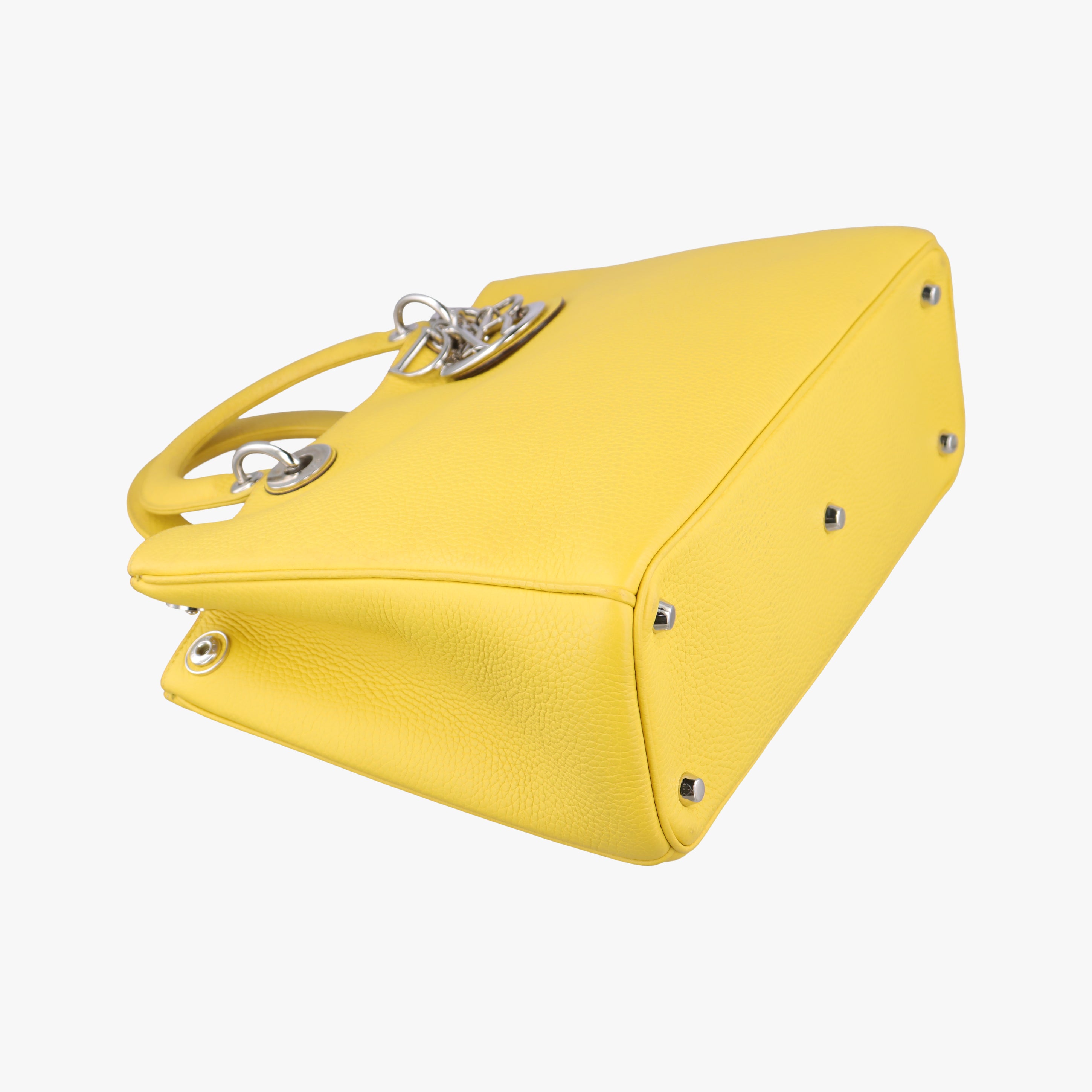 Pre-owned Christian Dior Diorissimo Yellow Leather  shoulderbag | stylenewstar
