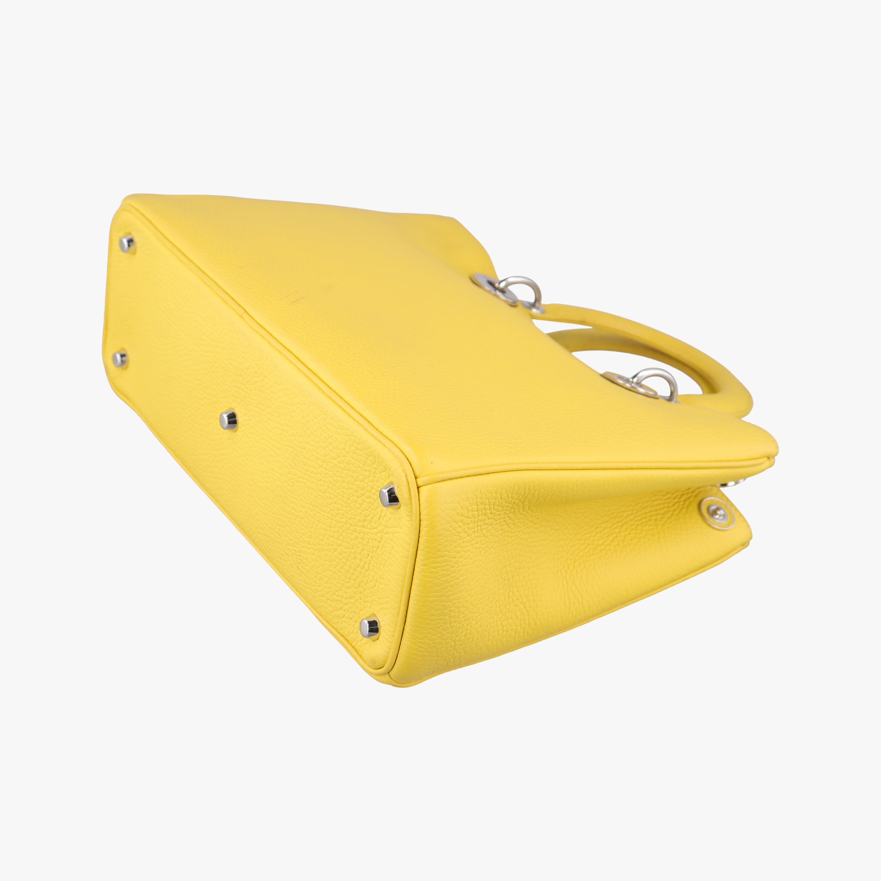 Pre-owned Christian Dior Diorissimo Yellow Leather  shoulderbag | stylenewstar