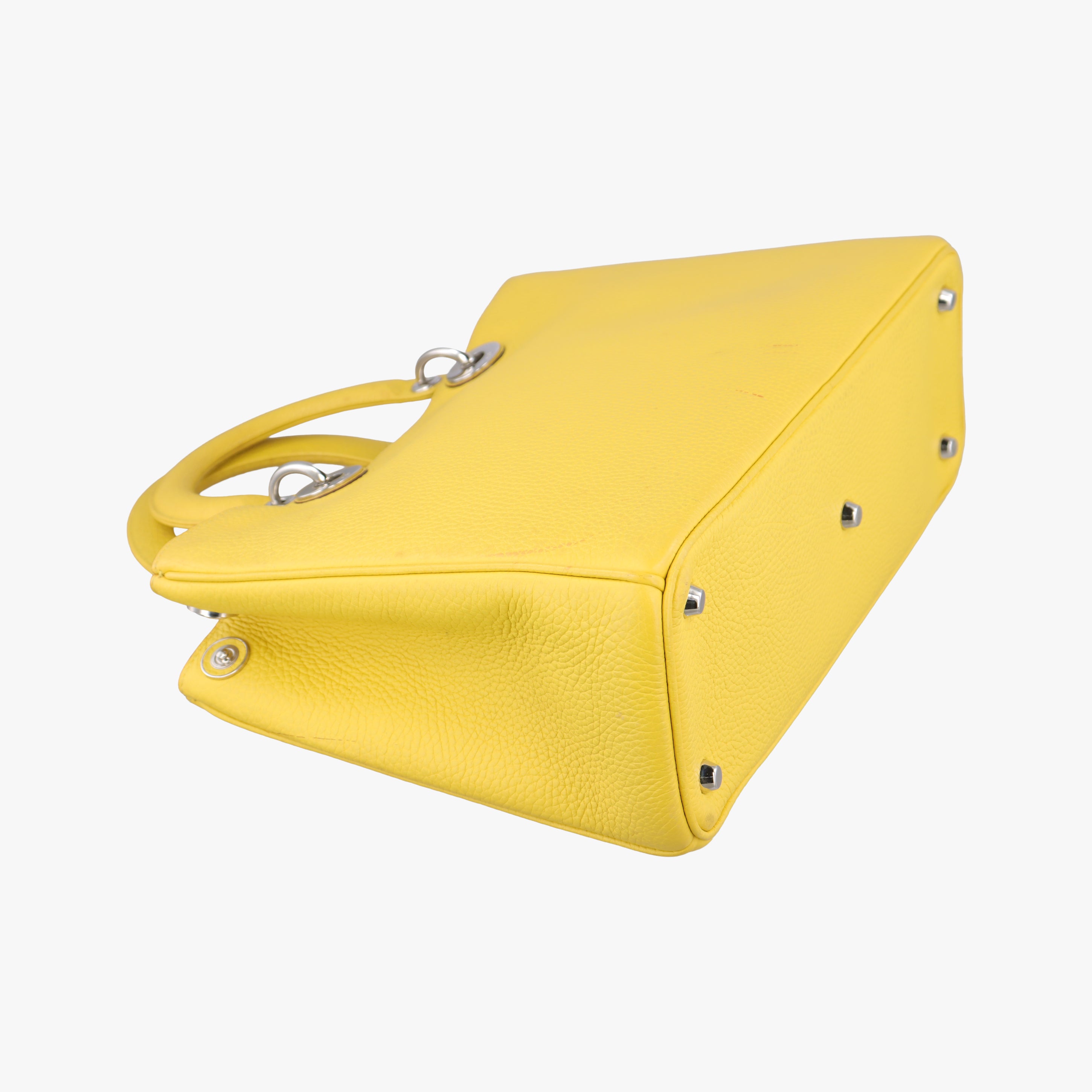 Pre-owned Christian Dior Diorissimo Yellow Leather  shoulderbag | stylenewstar