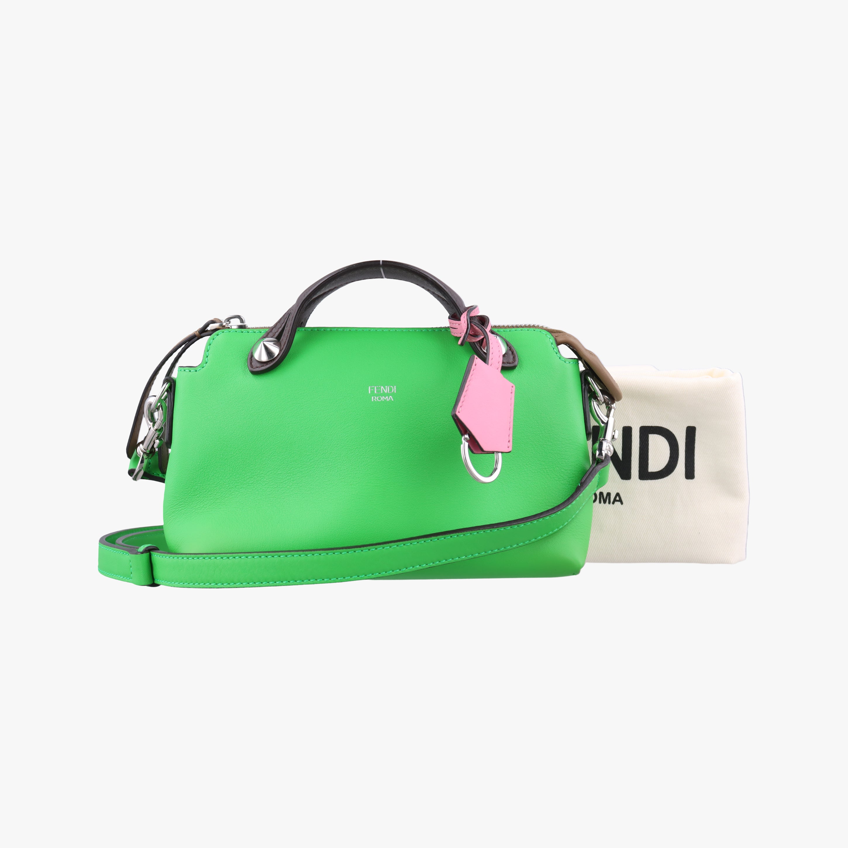 Pre-owned Fendi By the way Green Leather 8BL145 shoulderbag | stylenewstar