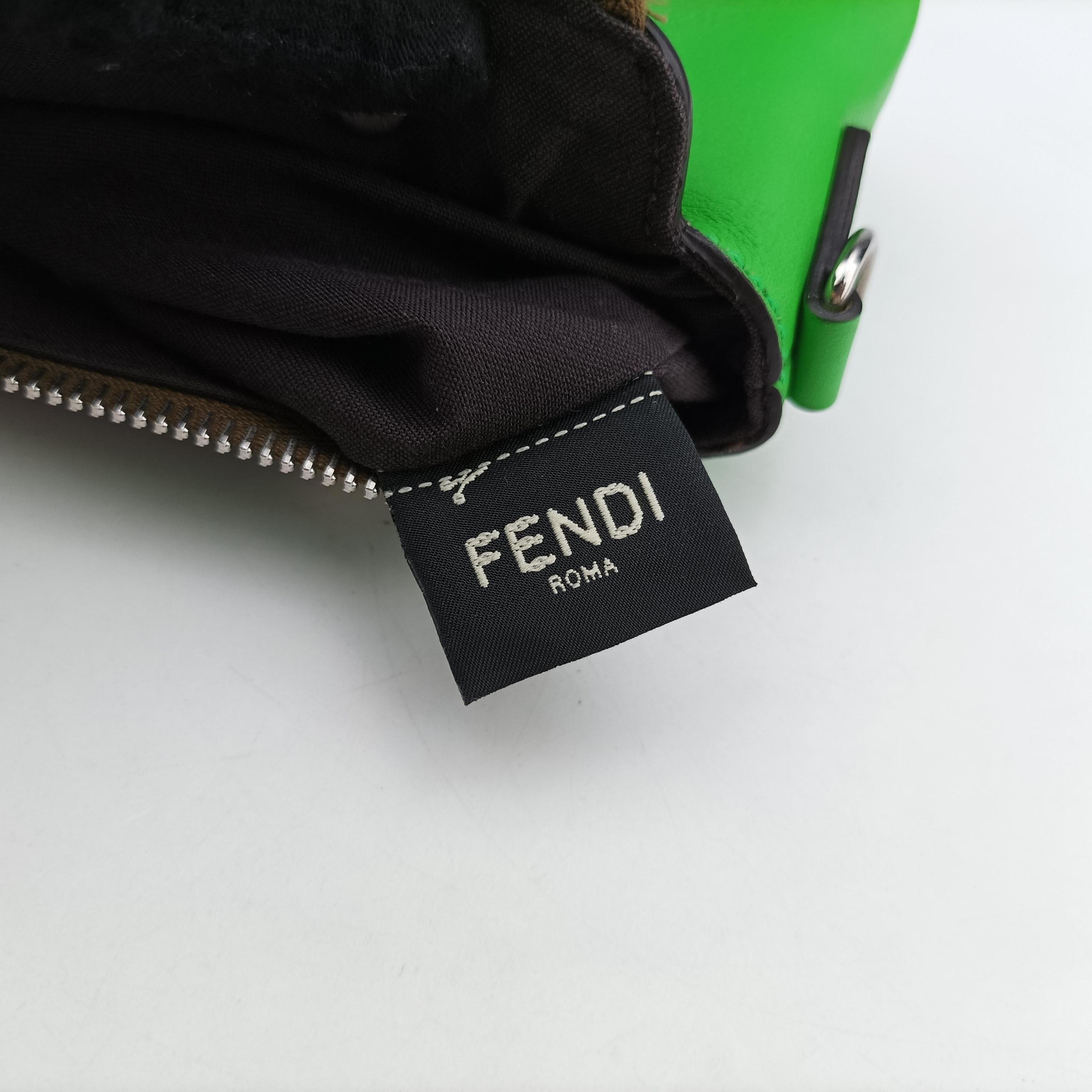 Pre-owned Fendi By the way Green Leather 8BL145 shoulderbag | stylenewstar