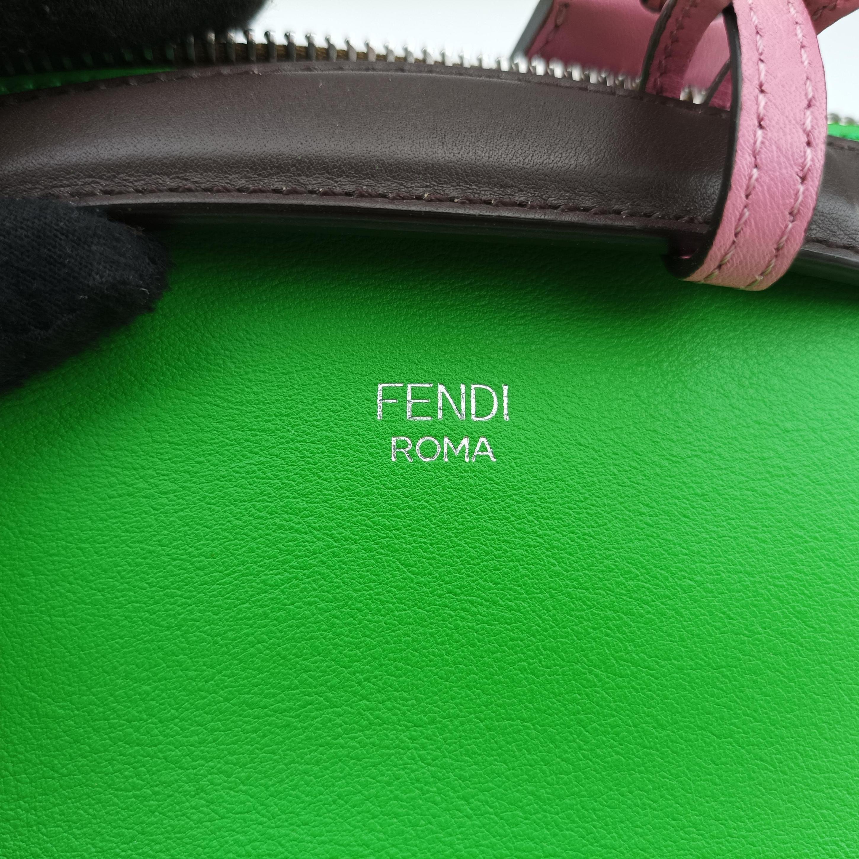 Pre-owned Fendi By the way Green Leather 8BL145 shoulderbag | stylenewstar