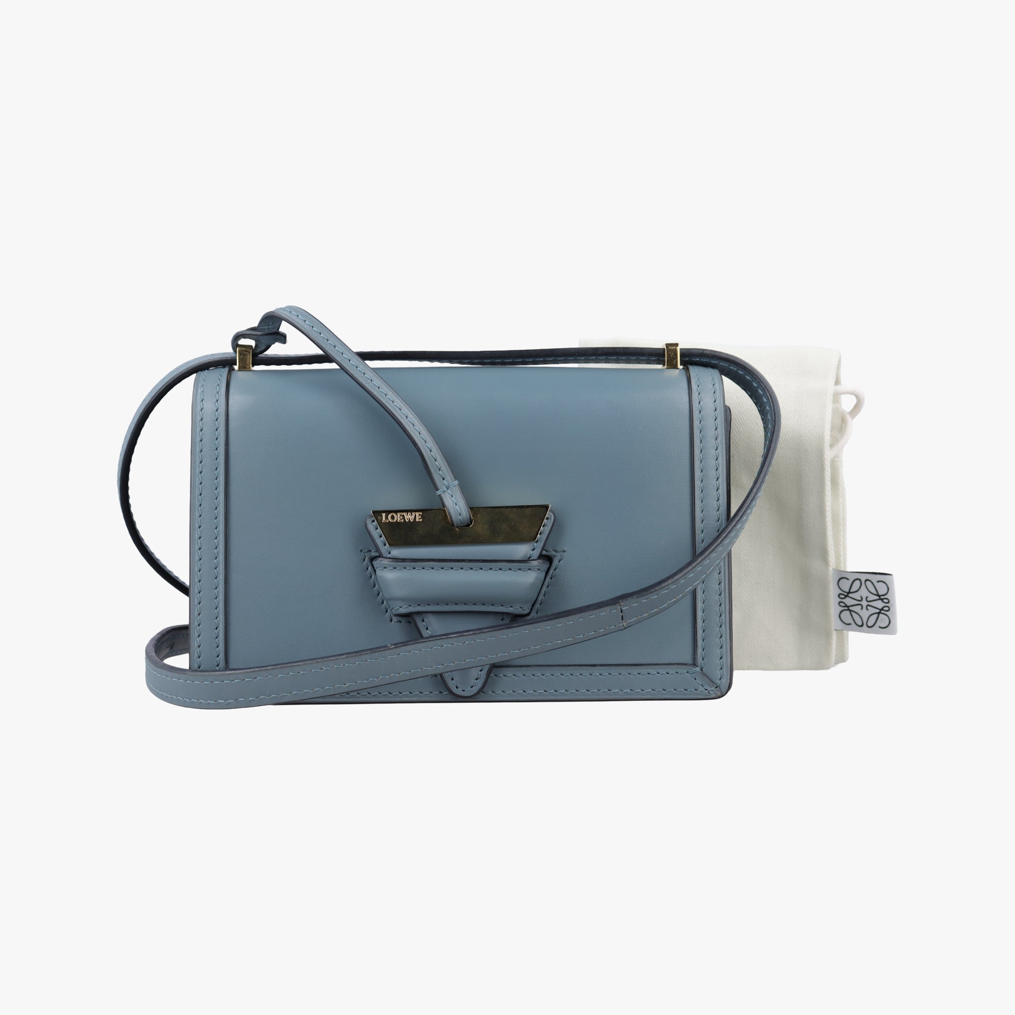 Pre-owned Loewe Barcelona Blue Leather  shoulderbag | stylenewstar