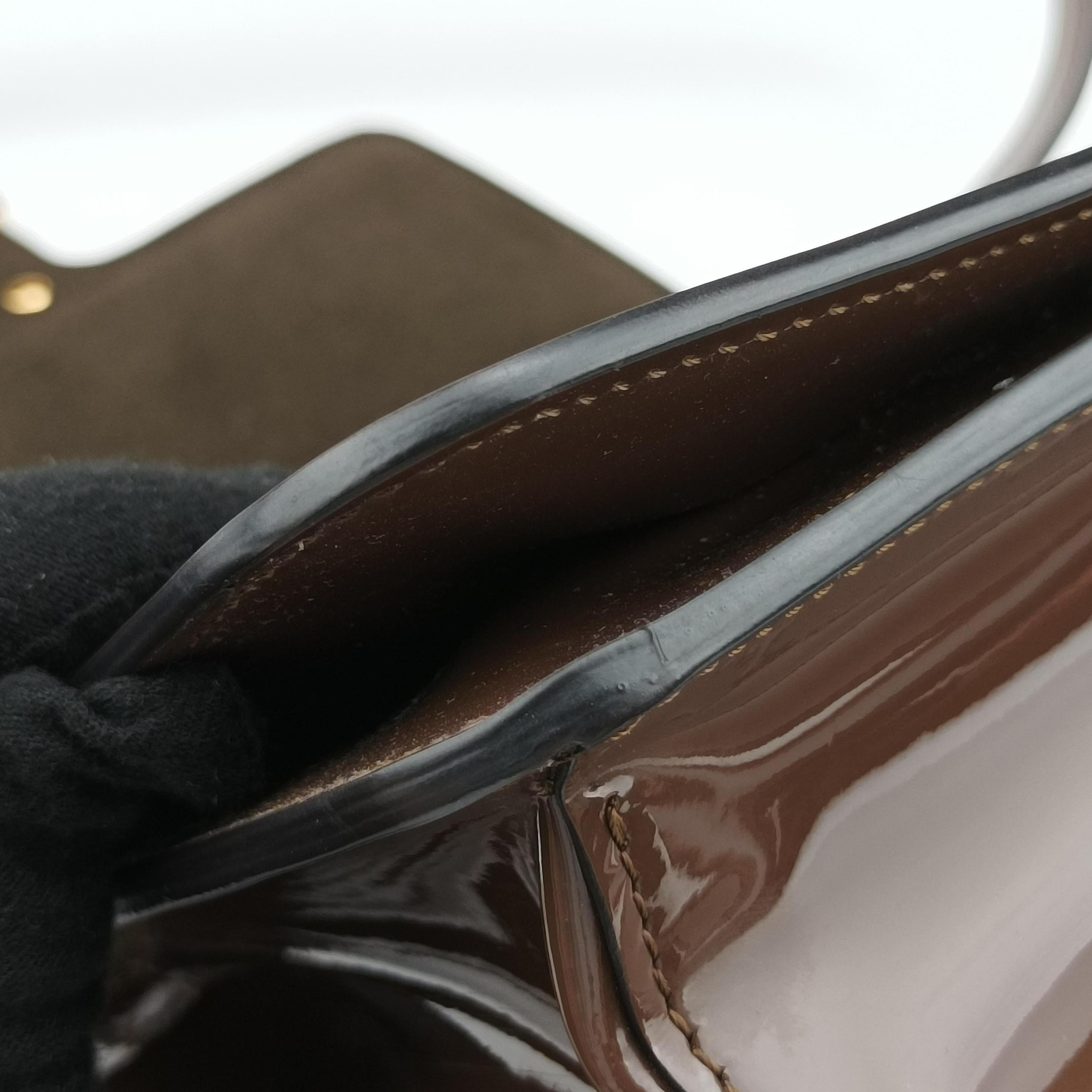 Pre-owned Fendi Karligraphy Brown Patent 8BT317 shoulderbag | stylenewstar
